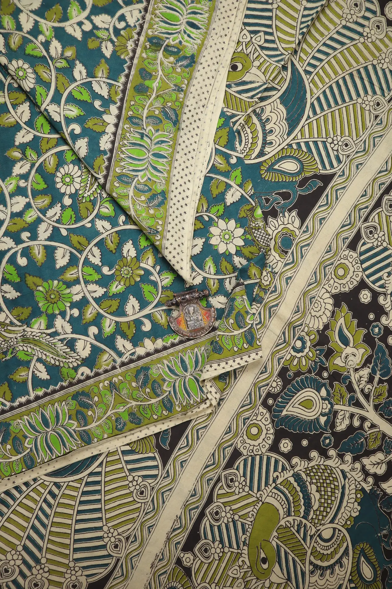 teal-flower-kalamkari-saree-kk001293-a