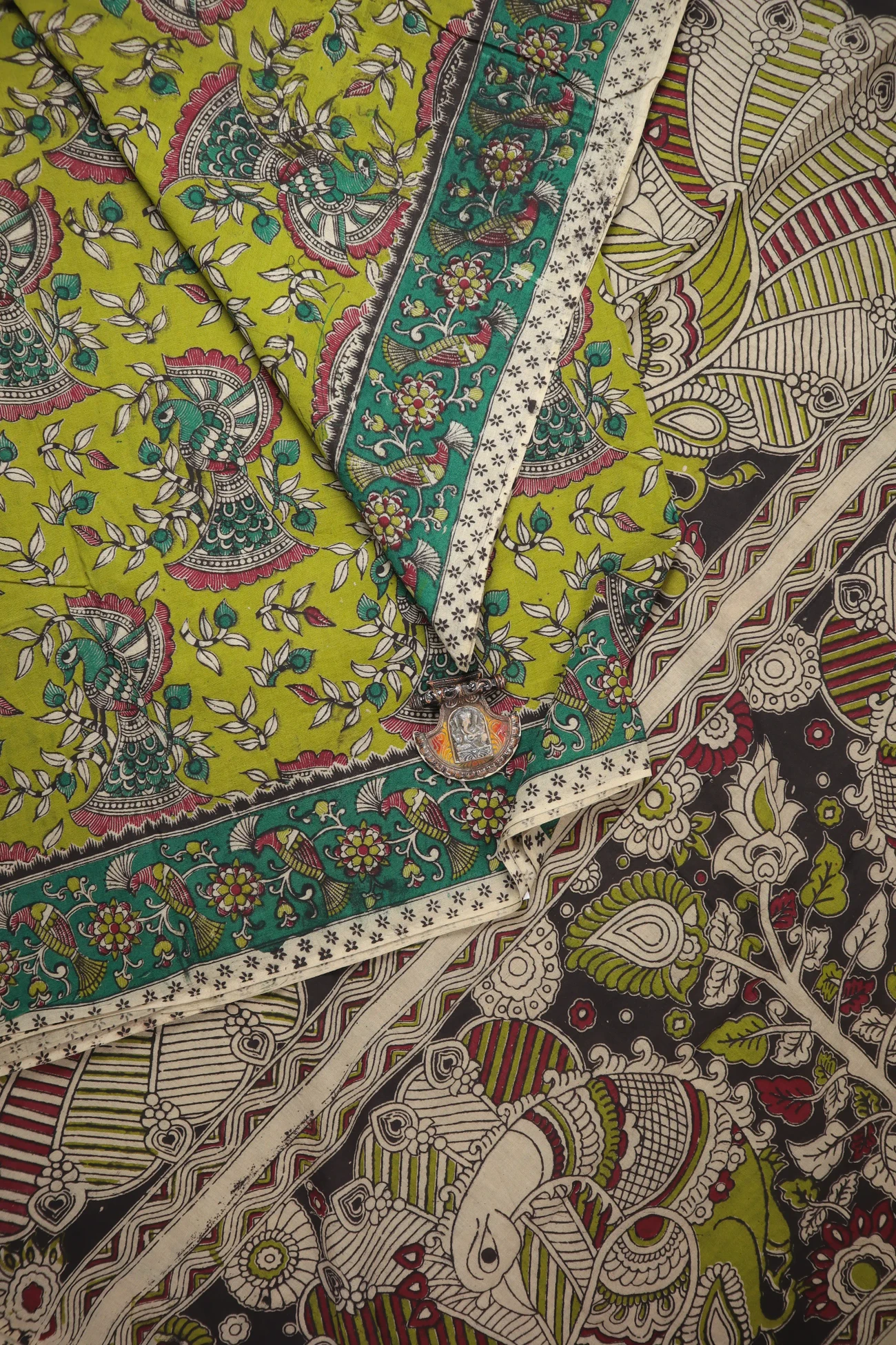 light-green-bird-kalamkari-saree-kk001400-a