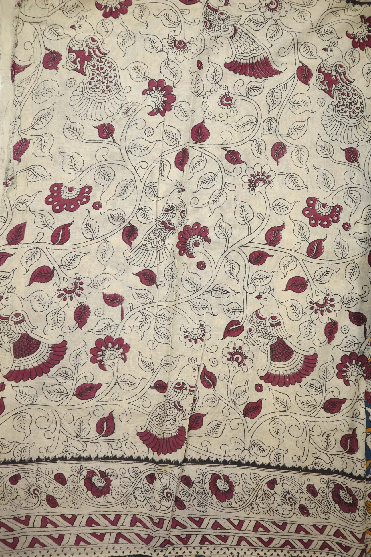 teal-flower-kalamkari-saree-kk001316-d