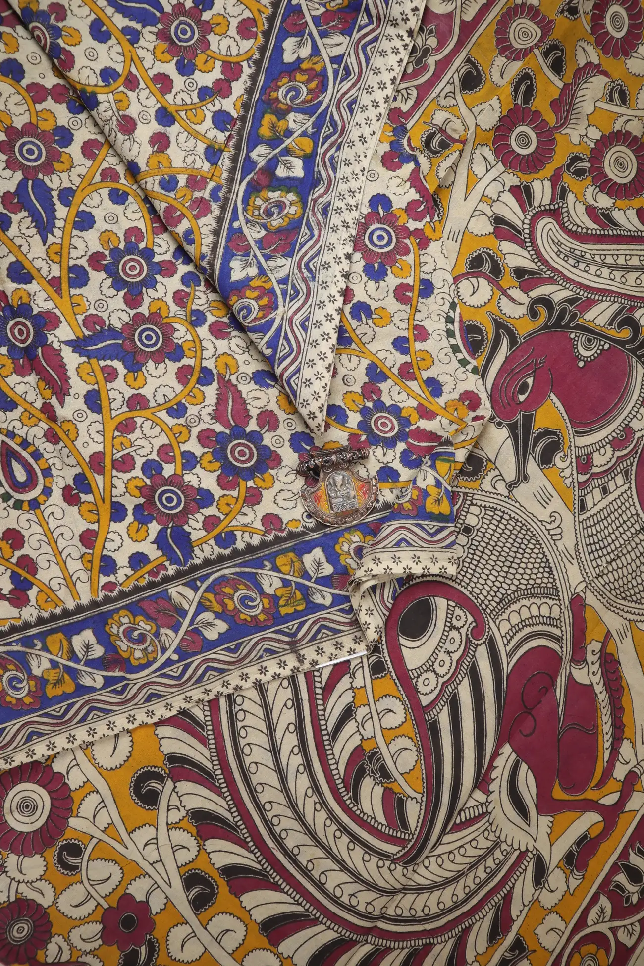 wheat-flower-kalamkari-saree-kk001335-a