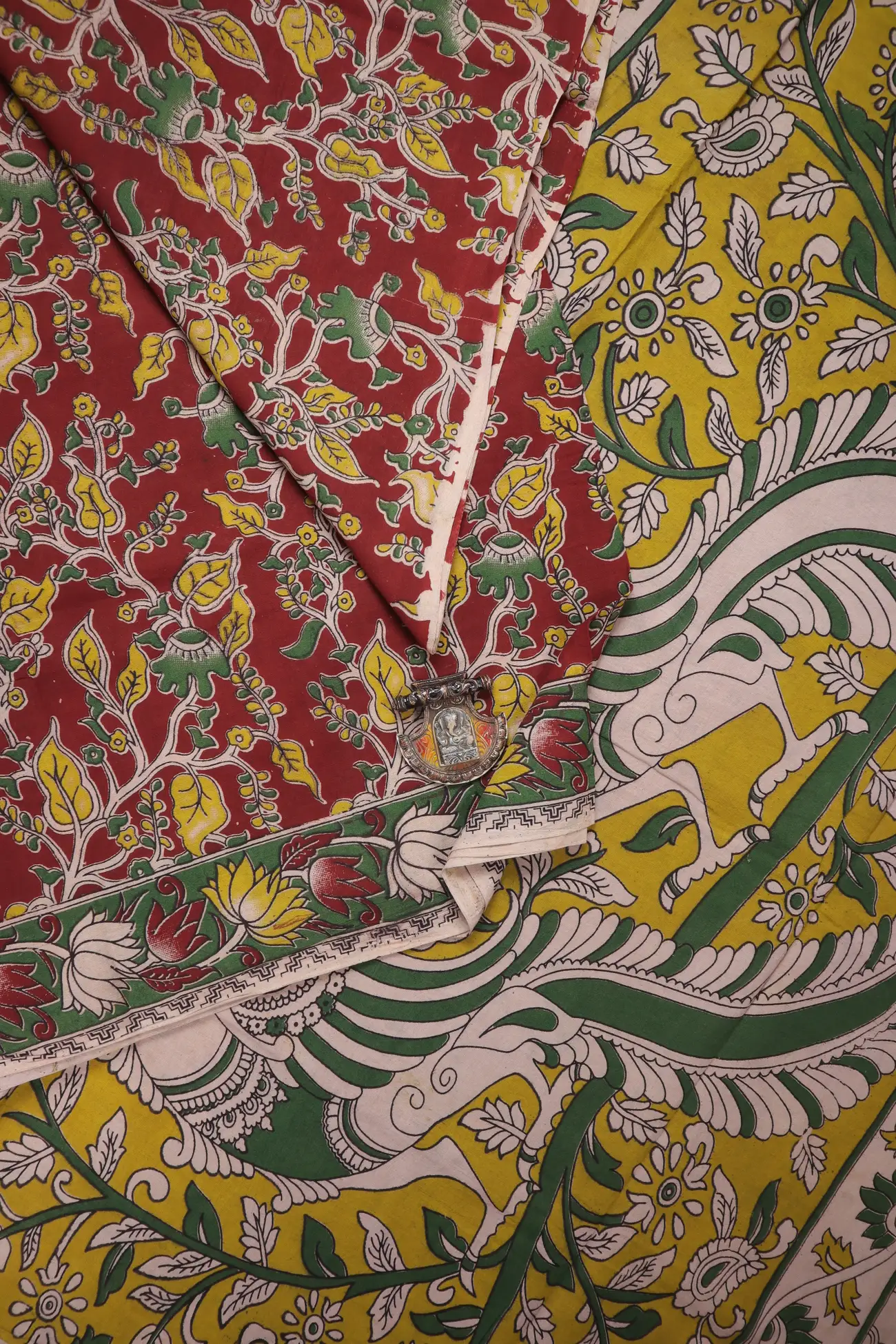 maroon-flower-kalamkari-saree-kk001306-a