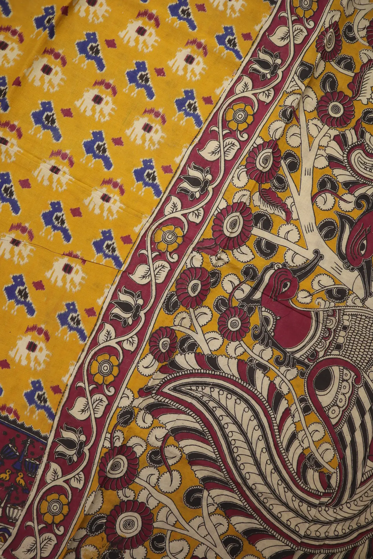 yellow-doll-kalamkari-saree-kk001309-c