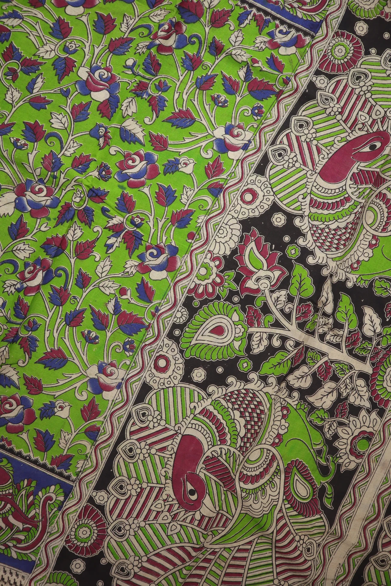 light-green-peacock-kalamkari-saree-kk001376-c