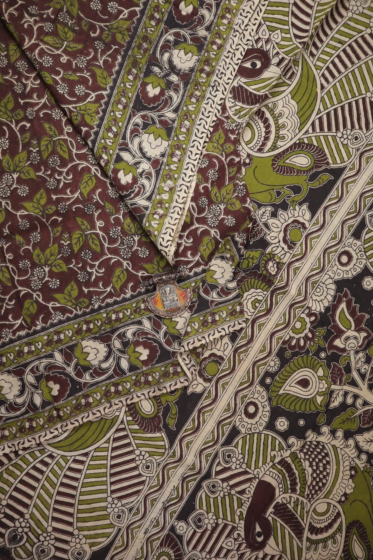 coffee-brown-flower-kalamkari-saree-kk001377-a