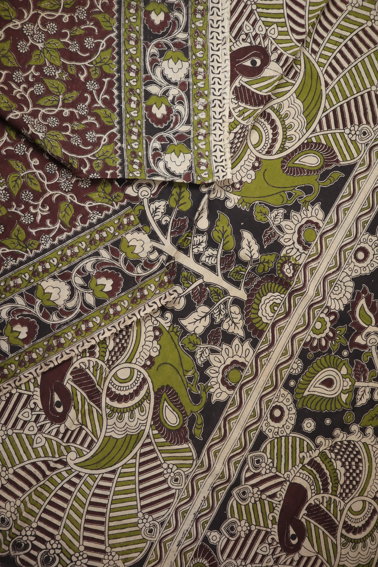 coffee-brown-flower-kalamkari-saree-kk001377-b