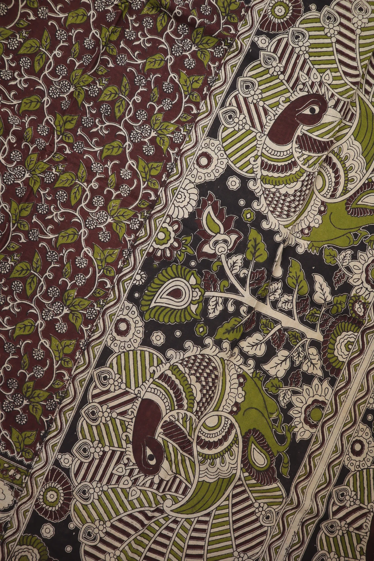 coffee-brown-flower-kalamkari-saree-kk001377-c