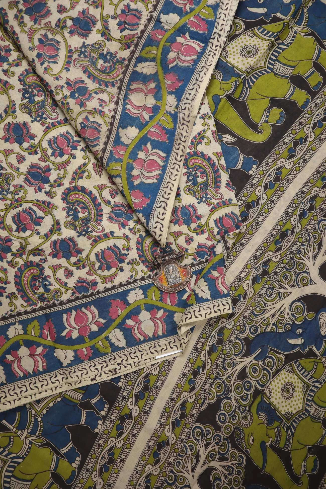 wheat-flower-kalamkari-saree-kk001389-a