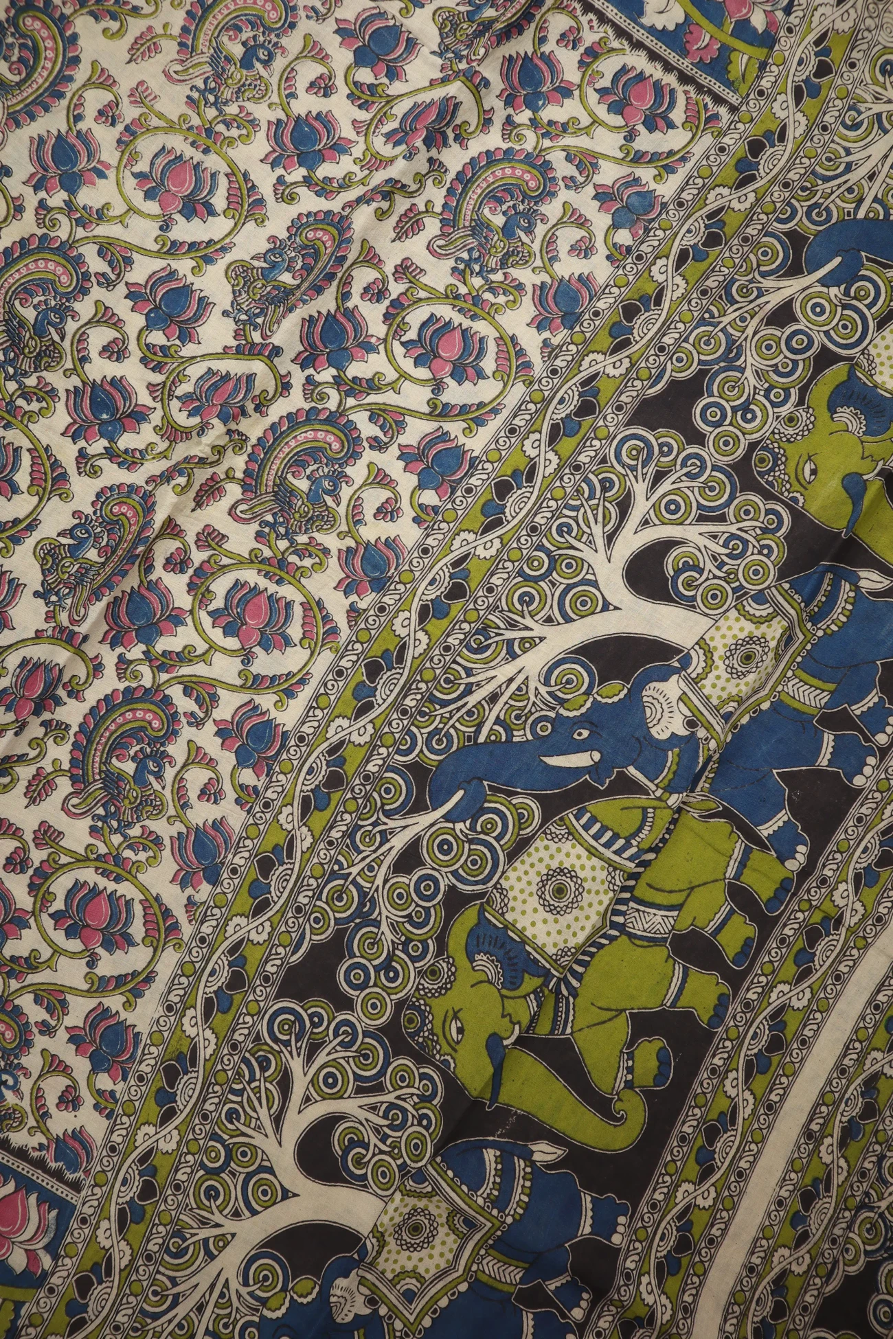 wheat-flower-kalamkari-saree-kk001389-c