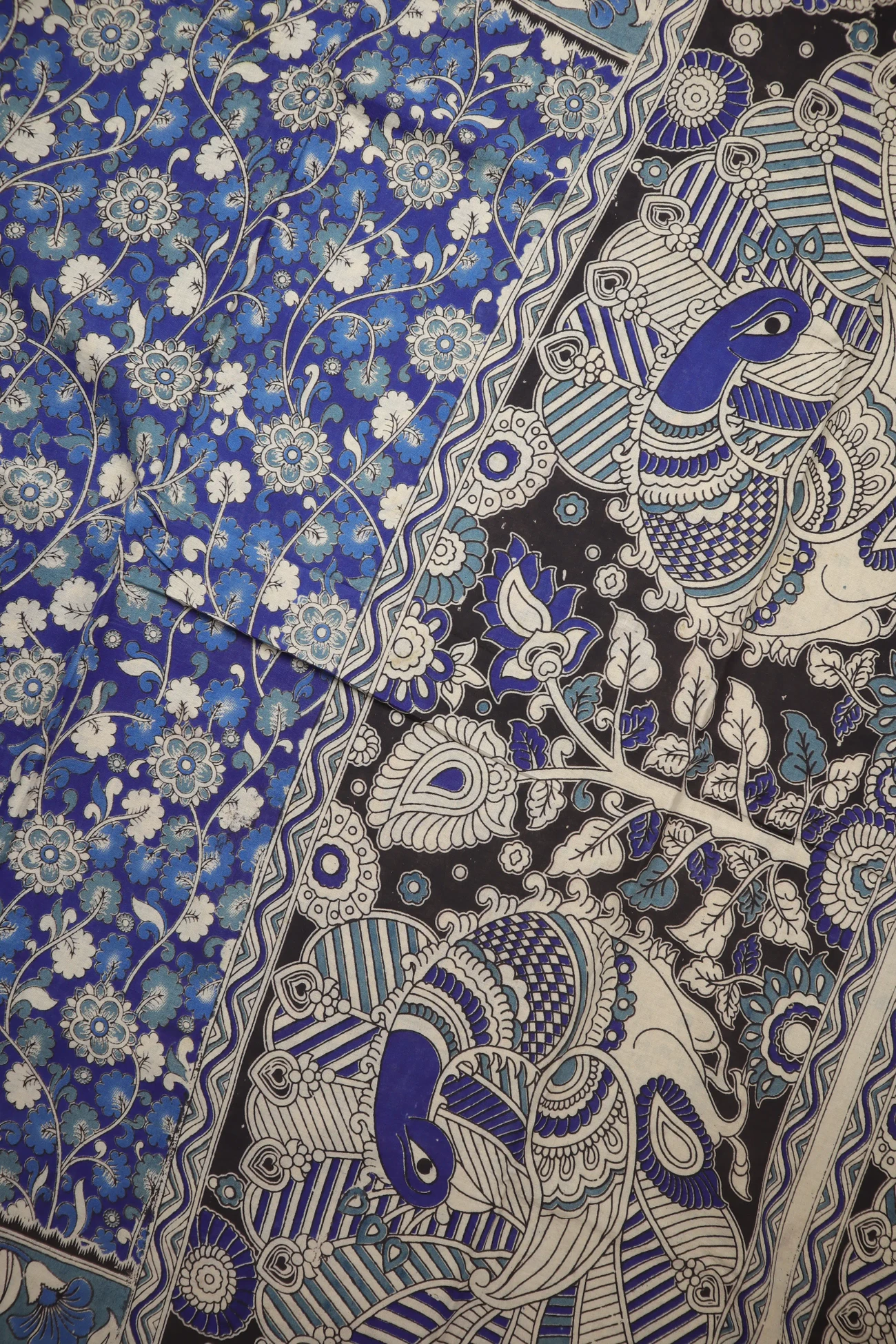 blue-flower-kalamkari-saree-kk001386-c