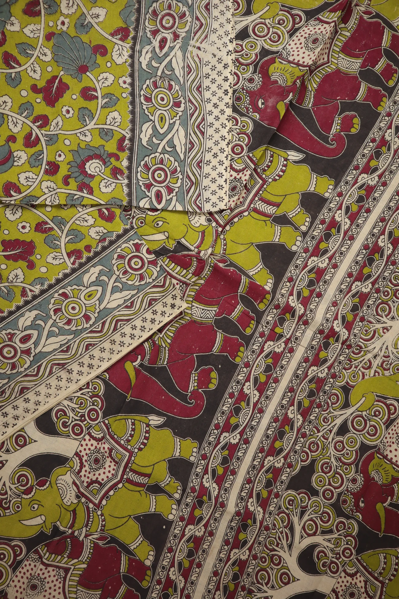 light-green-flower-kalamkari-saree-kk001380-b