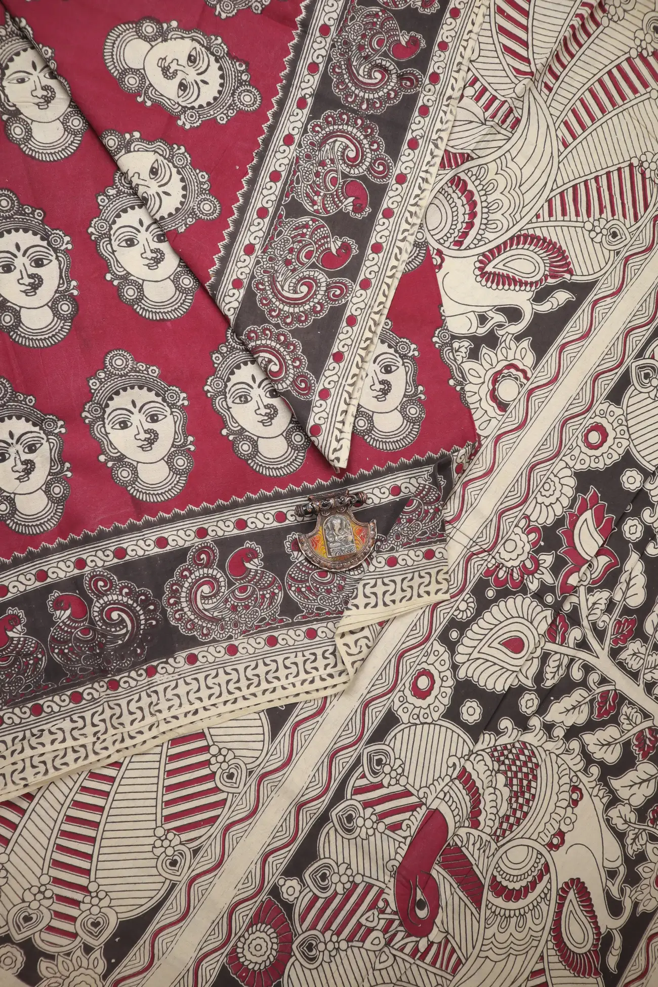 magenta-doll-kalamkari-saree-kk001294-a