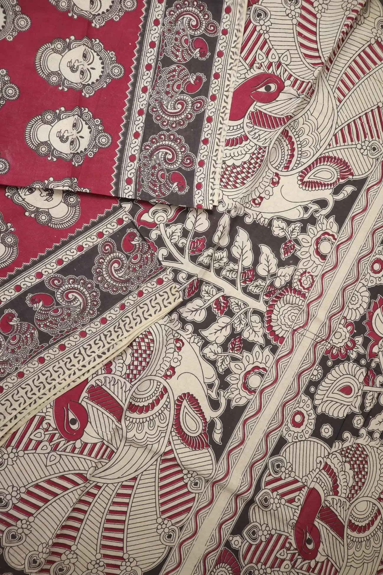magenta-doll-kalamkari-saree-kk001294-b