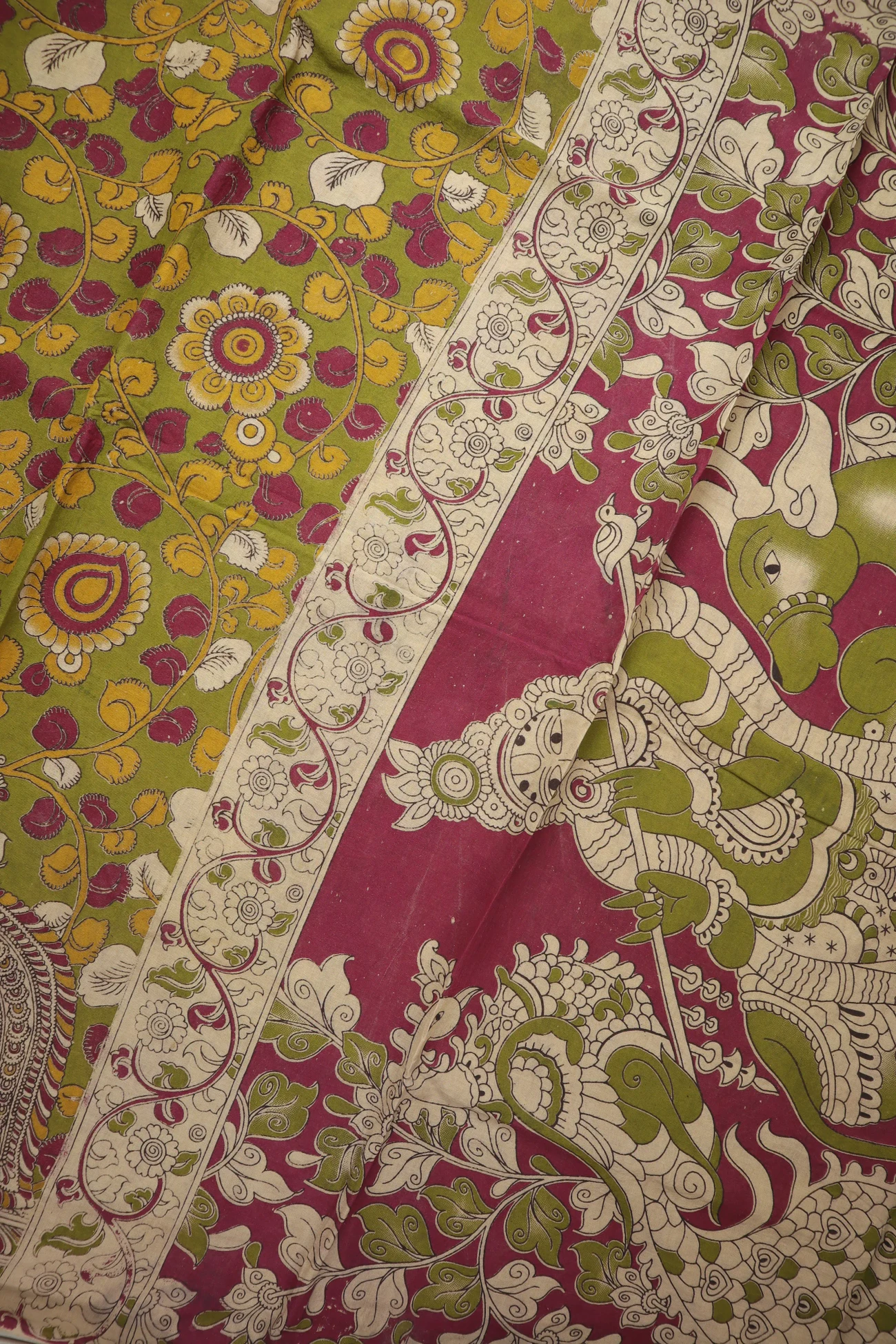 light-green-peacock-kalamkari-saree-kk001408-c