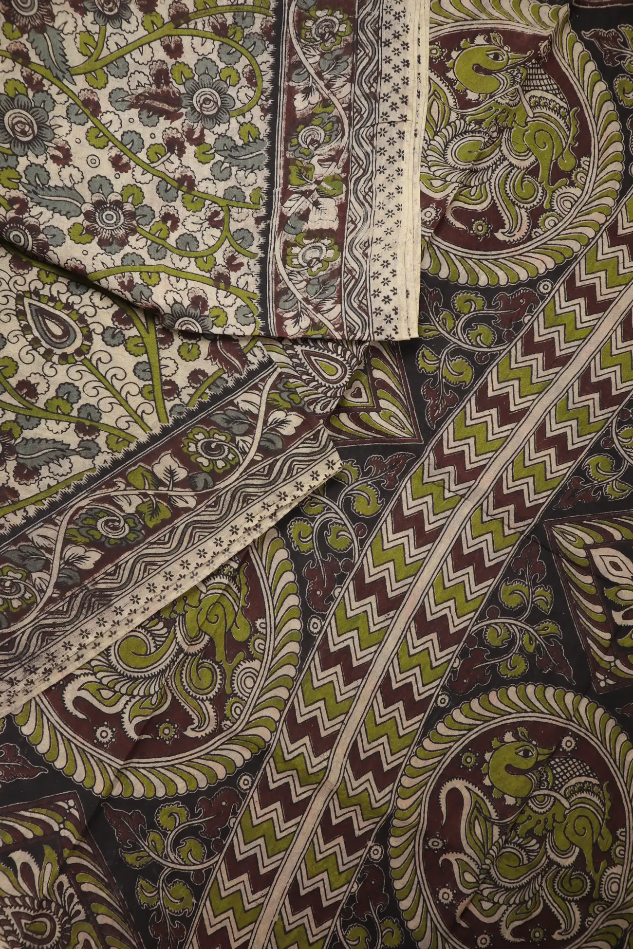 wheat-flower-kalamkari-saree-kk001298-b