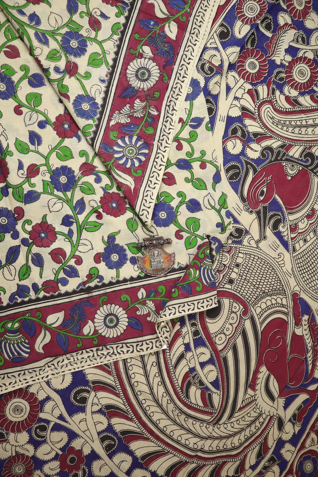 wheat-flower-kalamkari-saree-kk001384-a