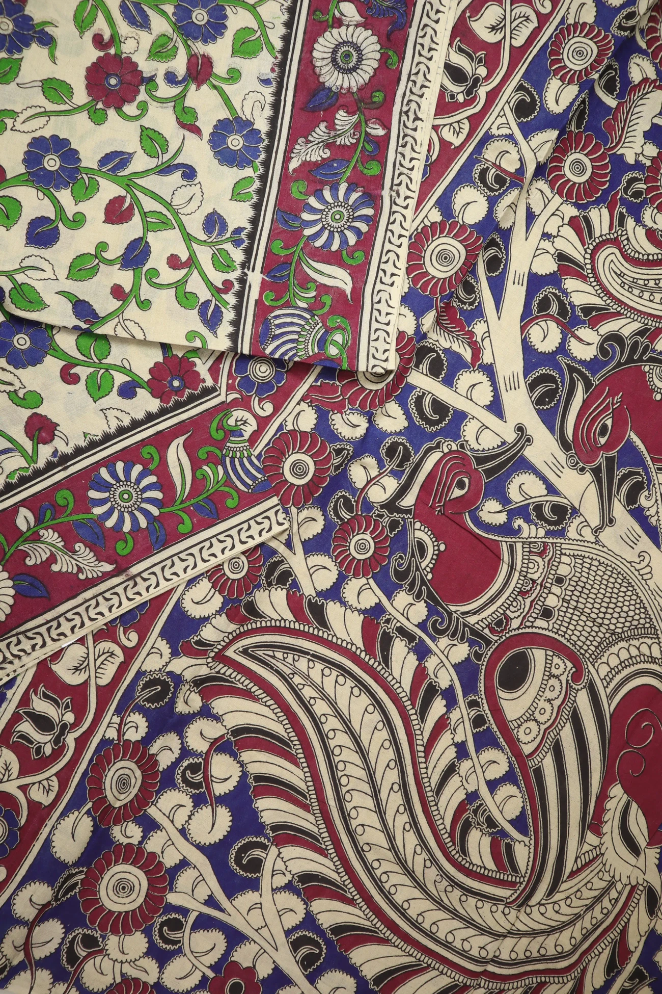 wheat-flower-kalamkari-saree-kk001384-b