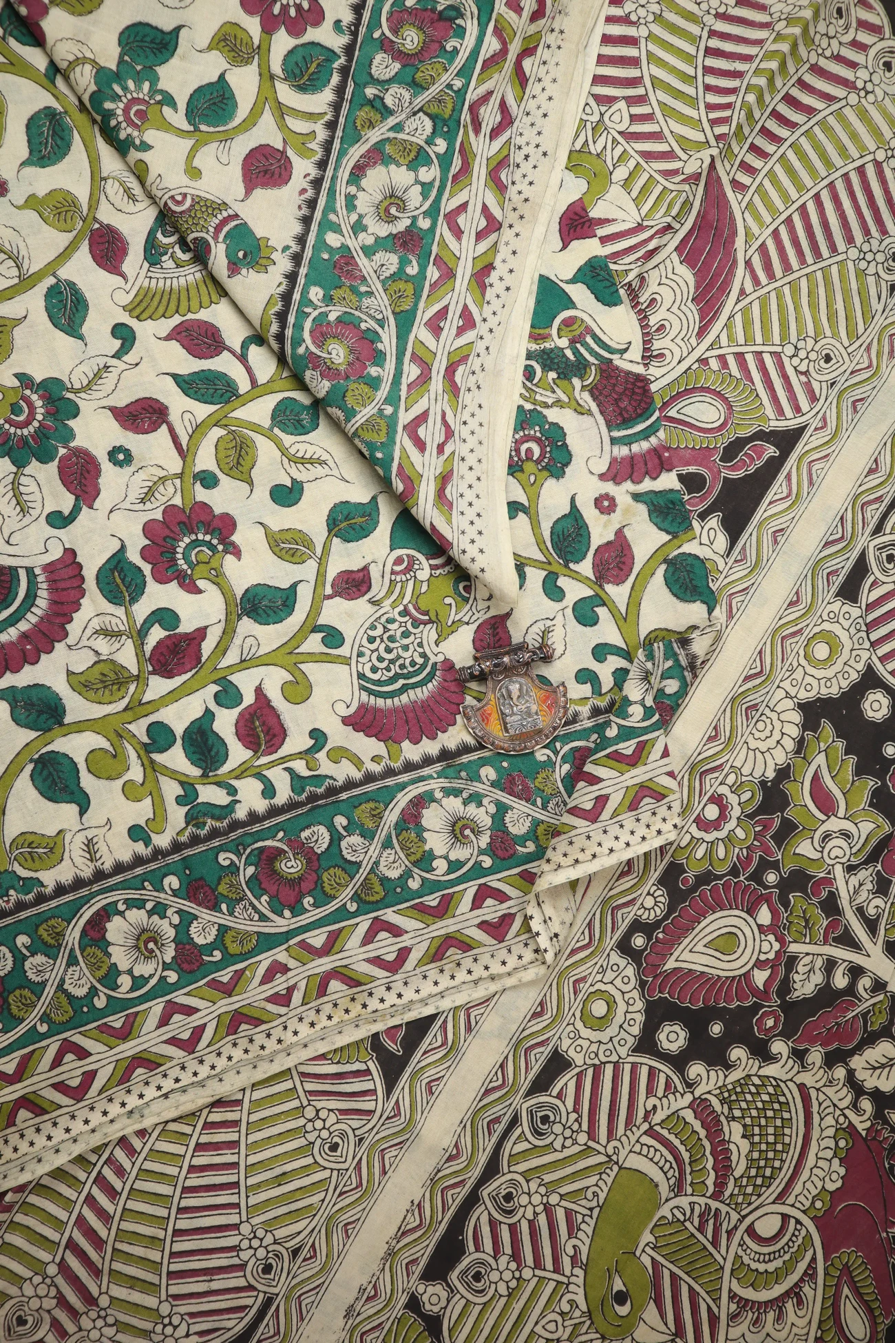 wheat-flower-kalamkari-saree-kk001385-a