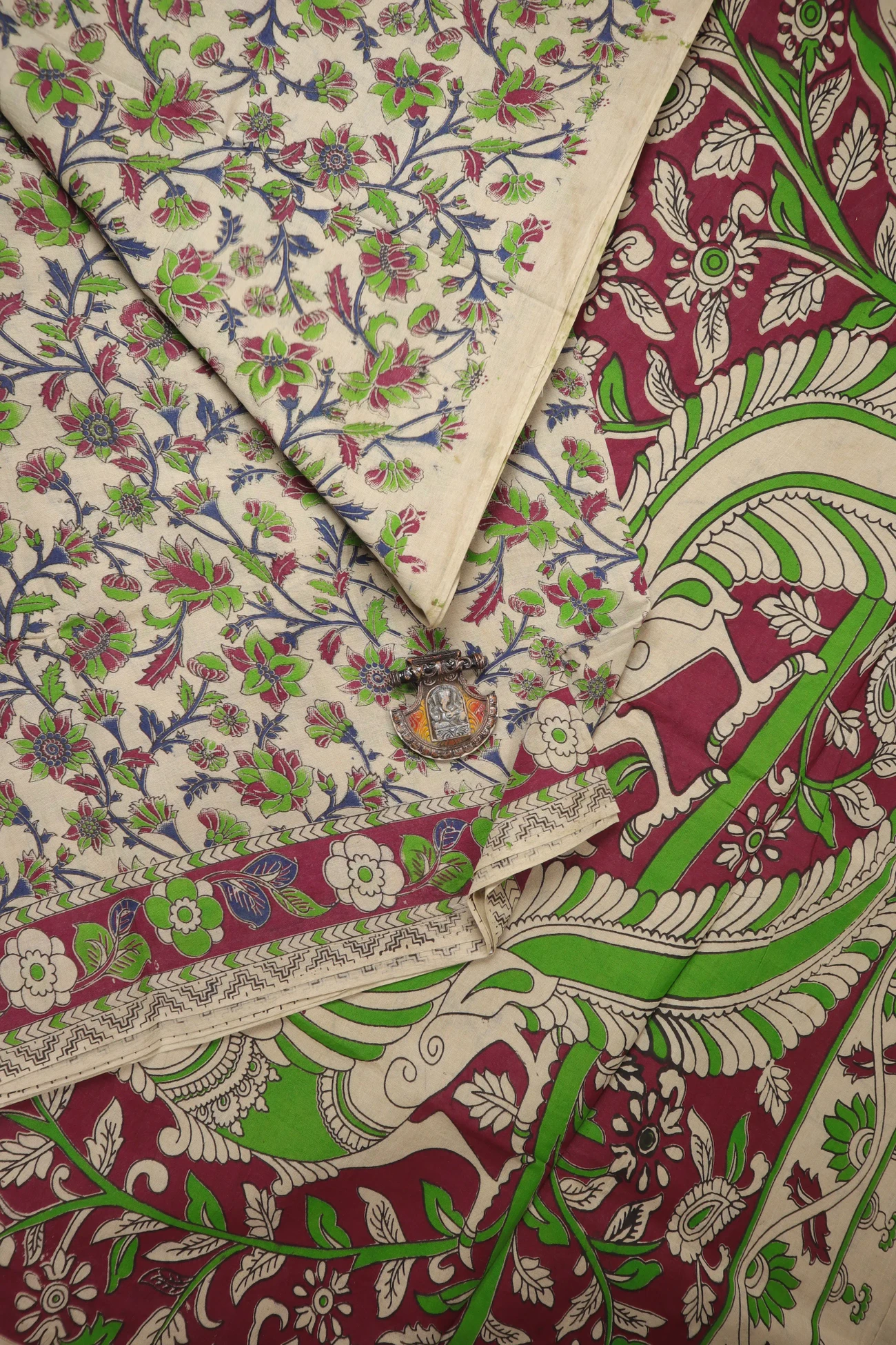 off-white-flower-kalamkari-saree-kk001375-a