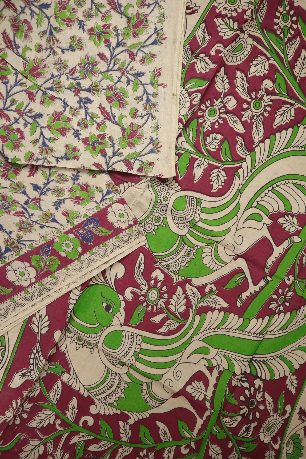 off-white-flower-kalamkari-saree-kk001375-b