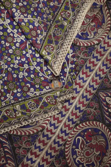 blue-flower-kalamkari-saree-kk001378-a