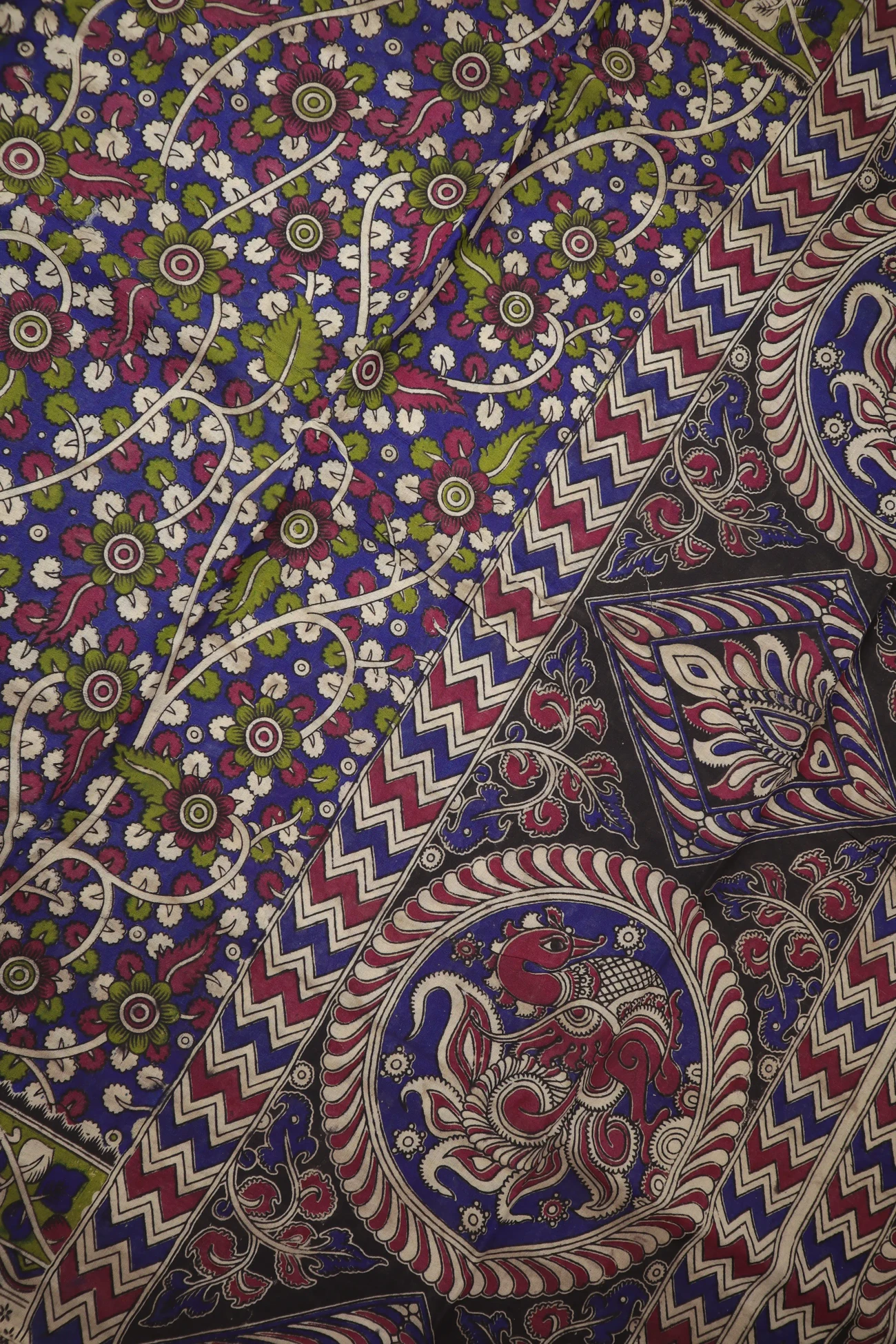 blue-flower-kalamkari-saree-kk001378-c