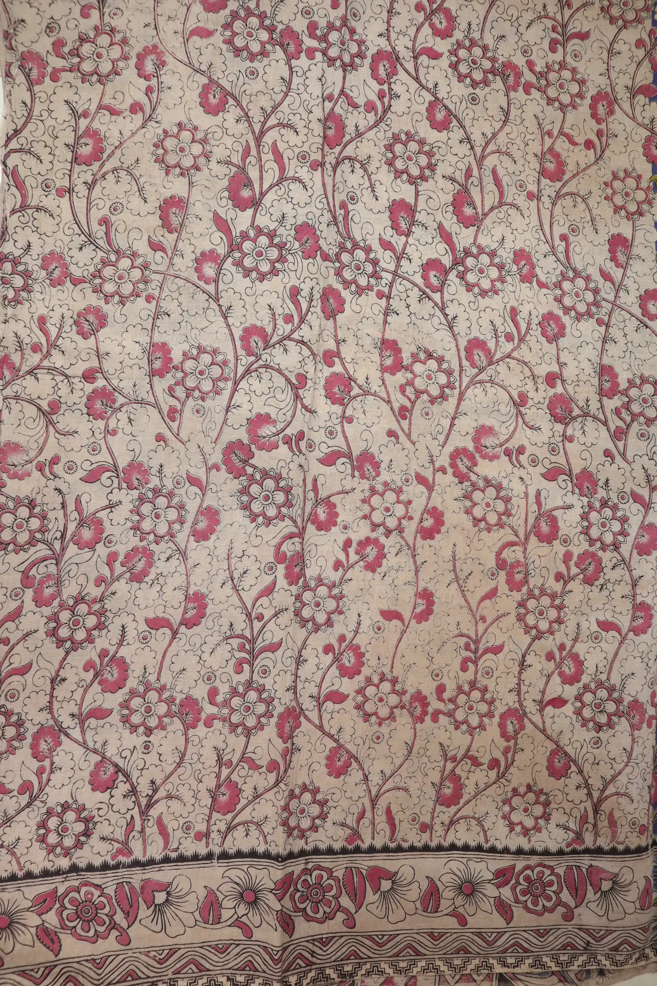 blue-fan-flower-kalamkari-saree-kk001357-d