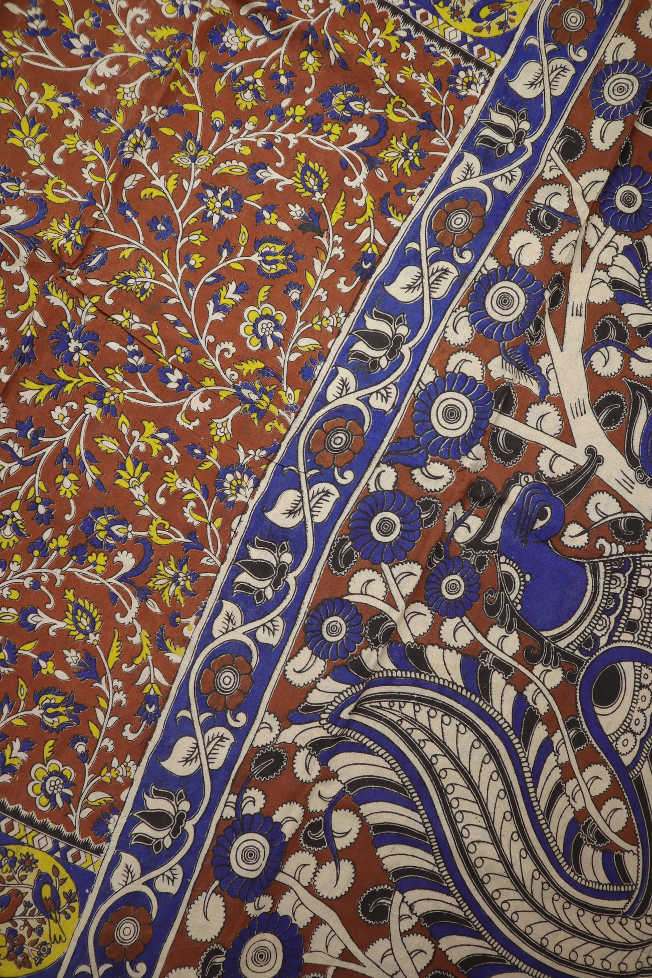 brown-flower-kalamkari-saree-kk001330-c