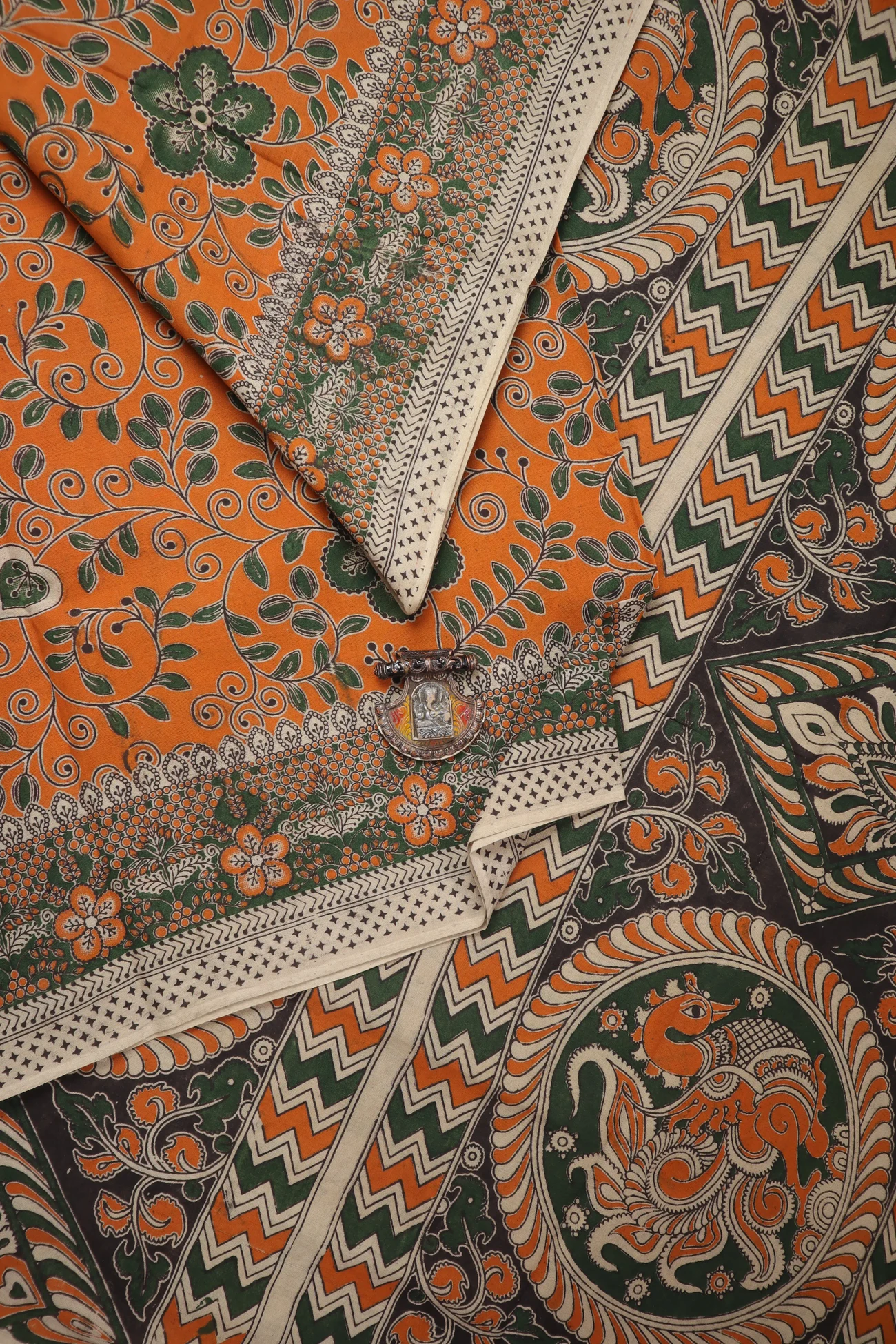 orange-flower-kalamkari-saree-kk001323-a