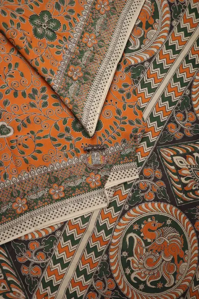 orange-flower-kalamkari-saree-kk001323-a