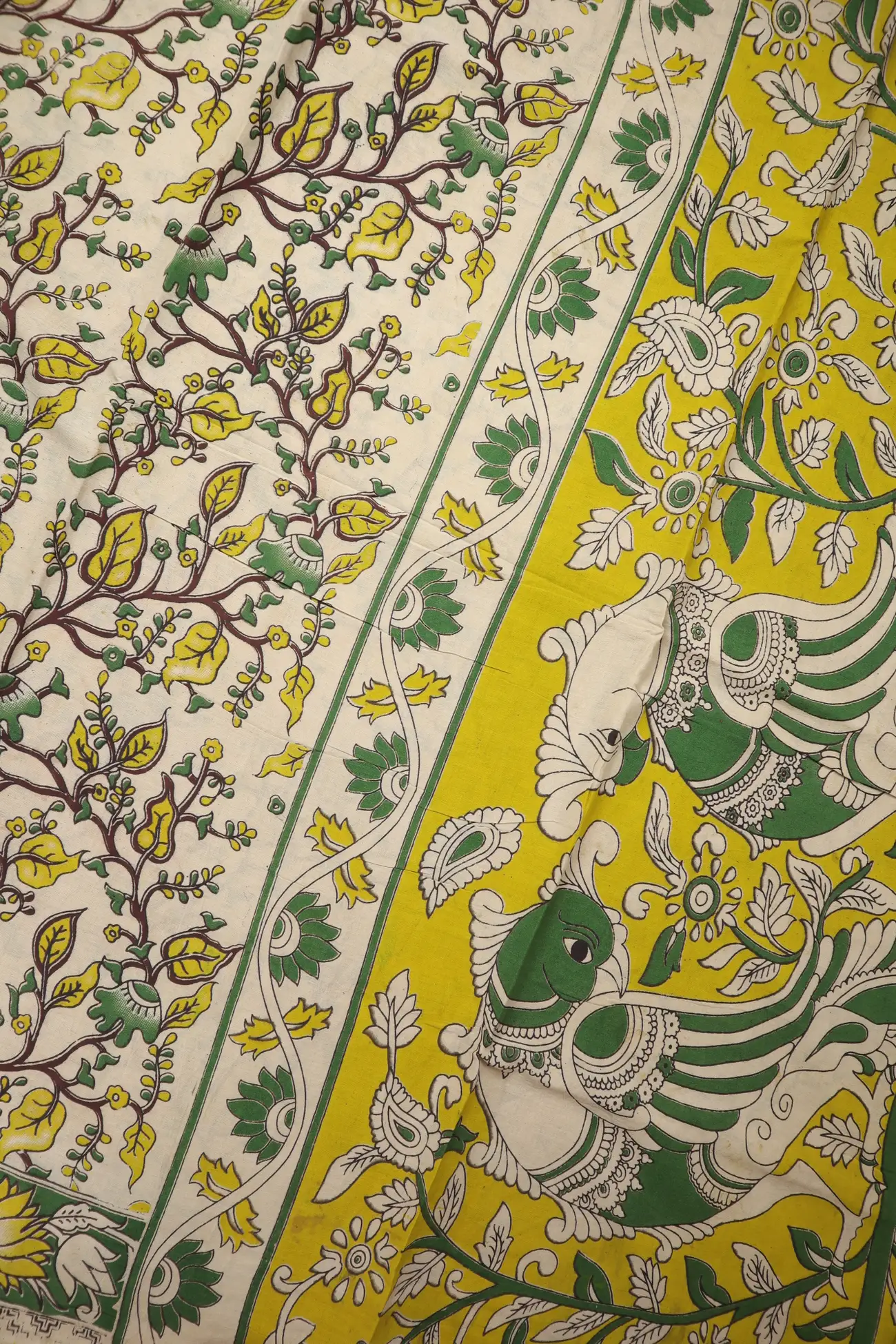 wheat-fan-flower-kalamkari-saree-kk001365-c