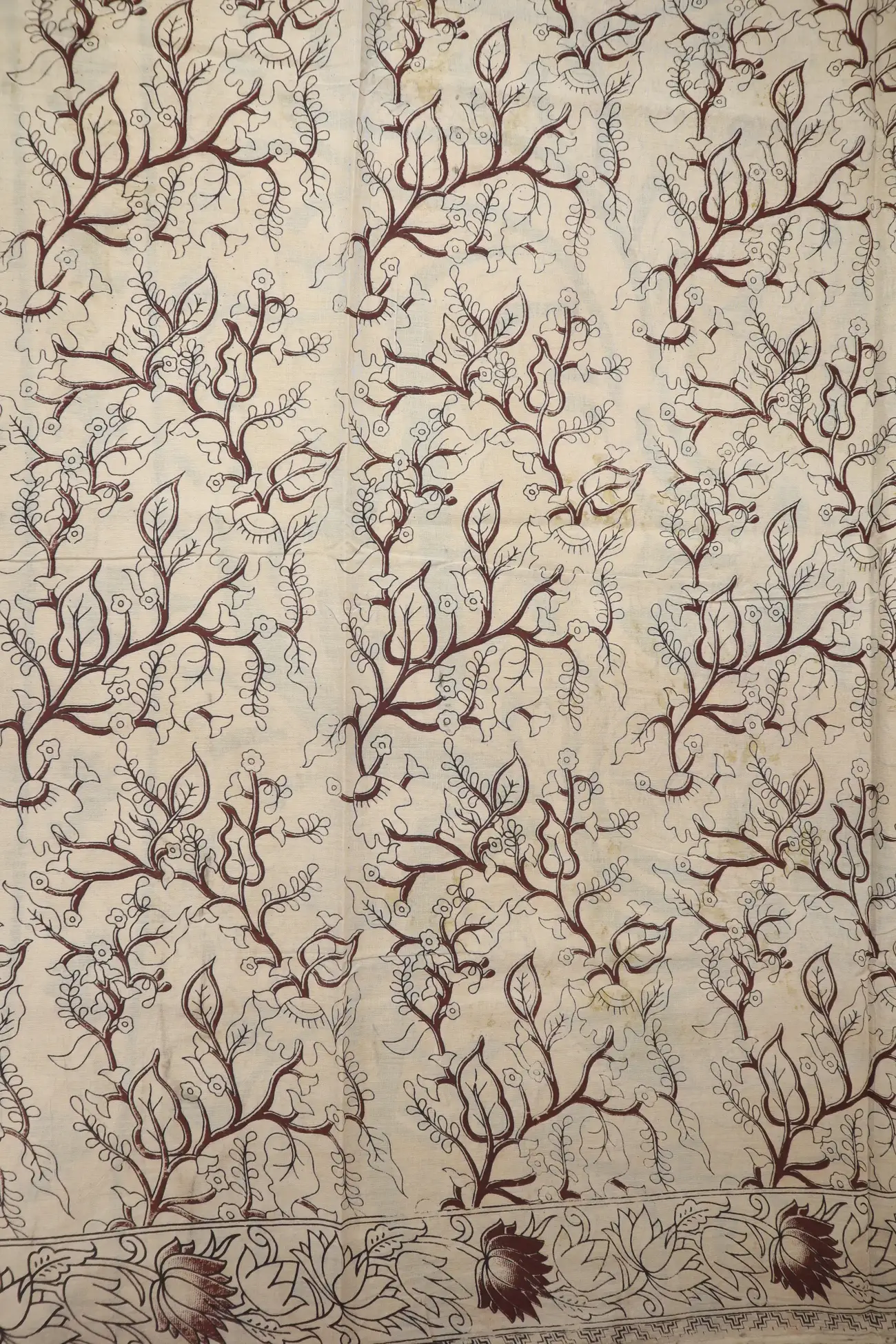 wheat-fan-flower-kalamkari-saree-kk001365-d