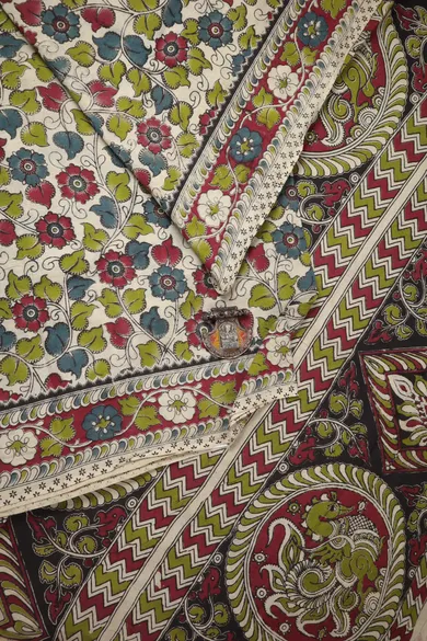 wheat-flower-kalamkari-saree-kk001350-a