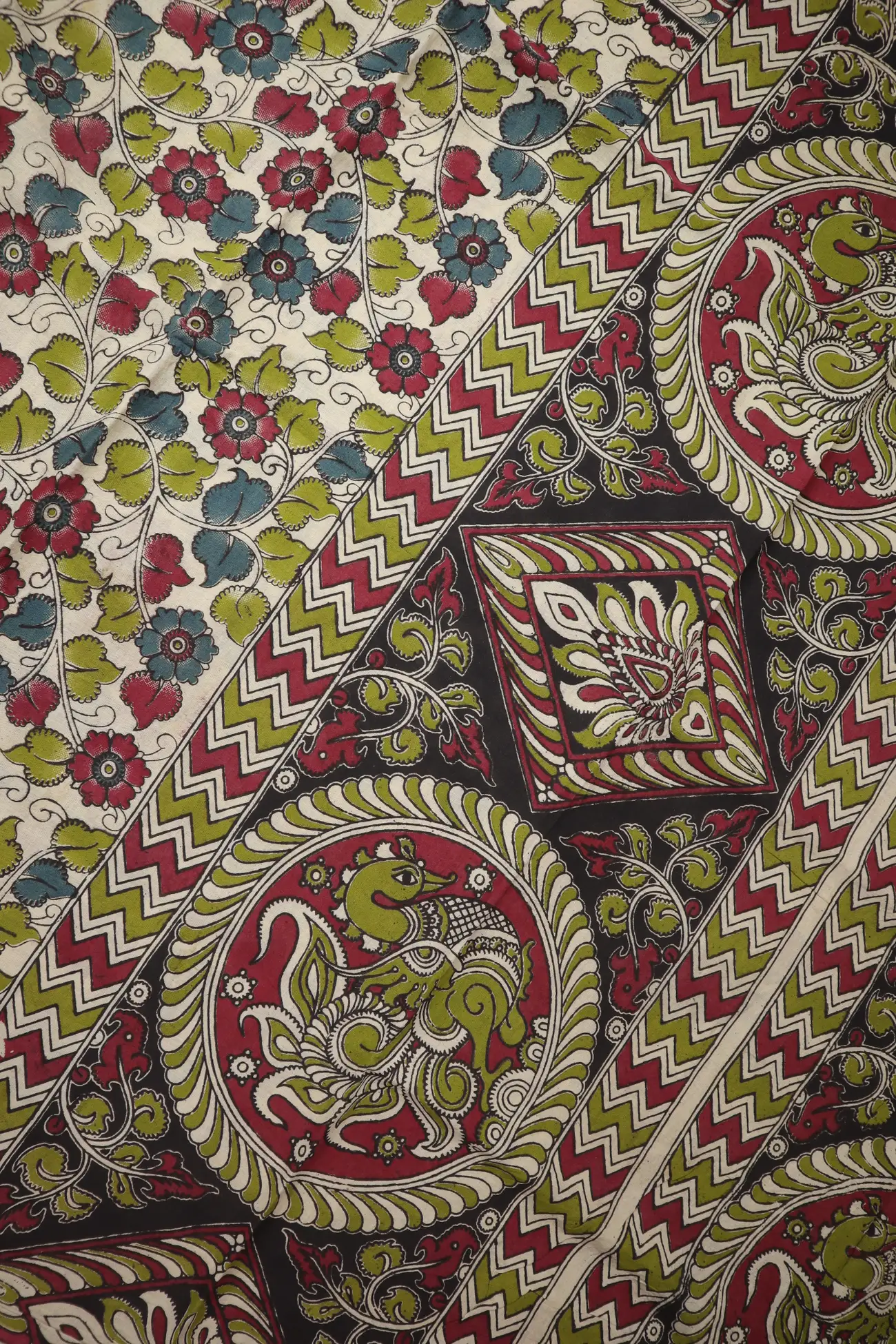 wheat-flower-kalamkari-saree-kk001350-c