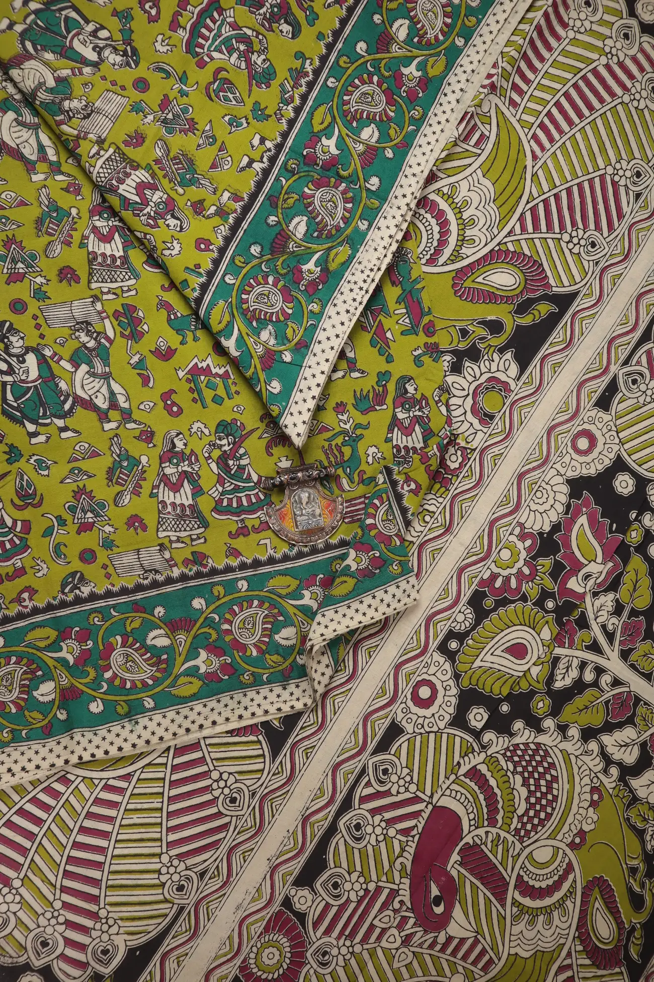 green-doll-kalamkari-saree-kk001358-a