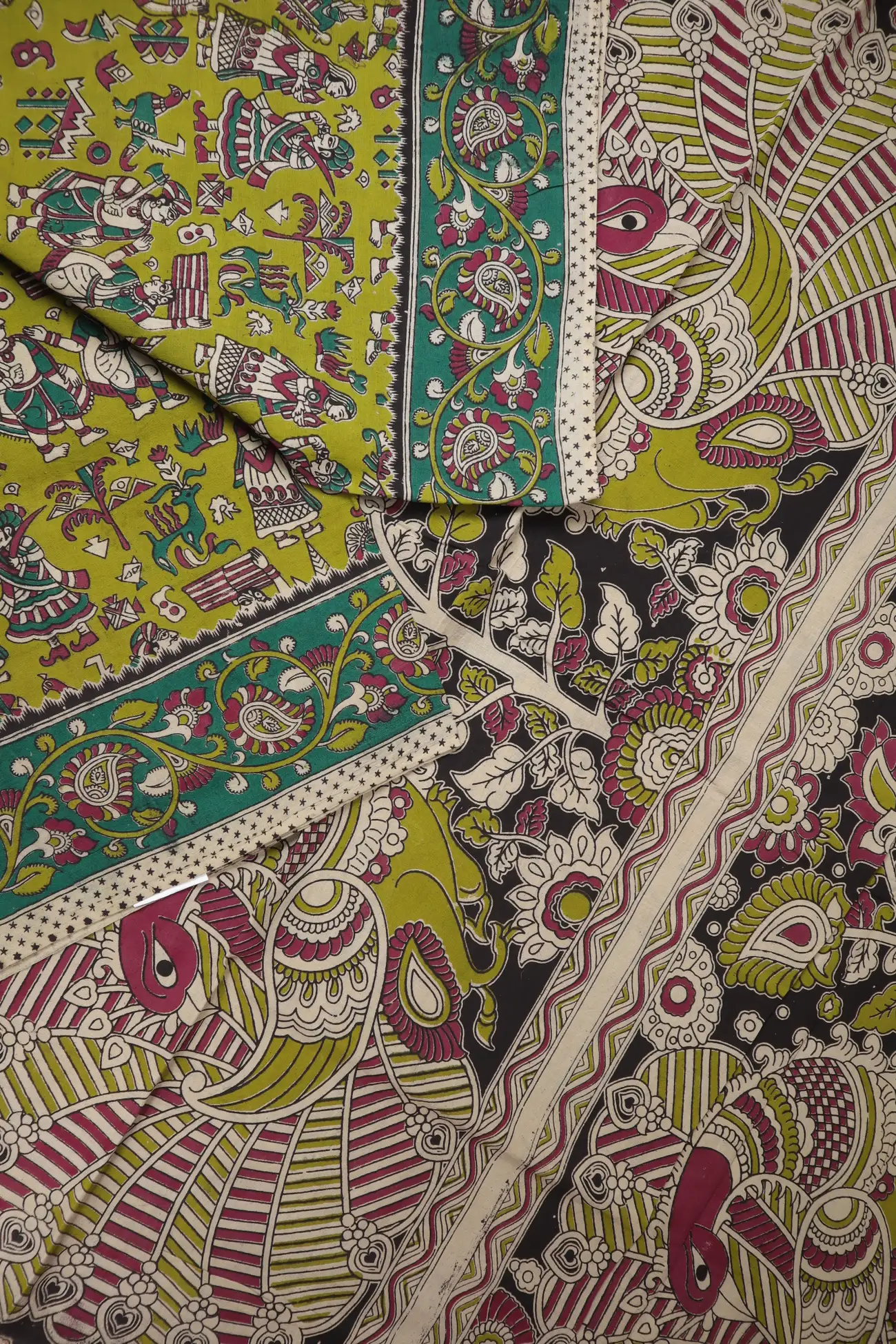 green-doll-kalamkari-saree-kk001358-b