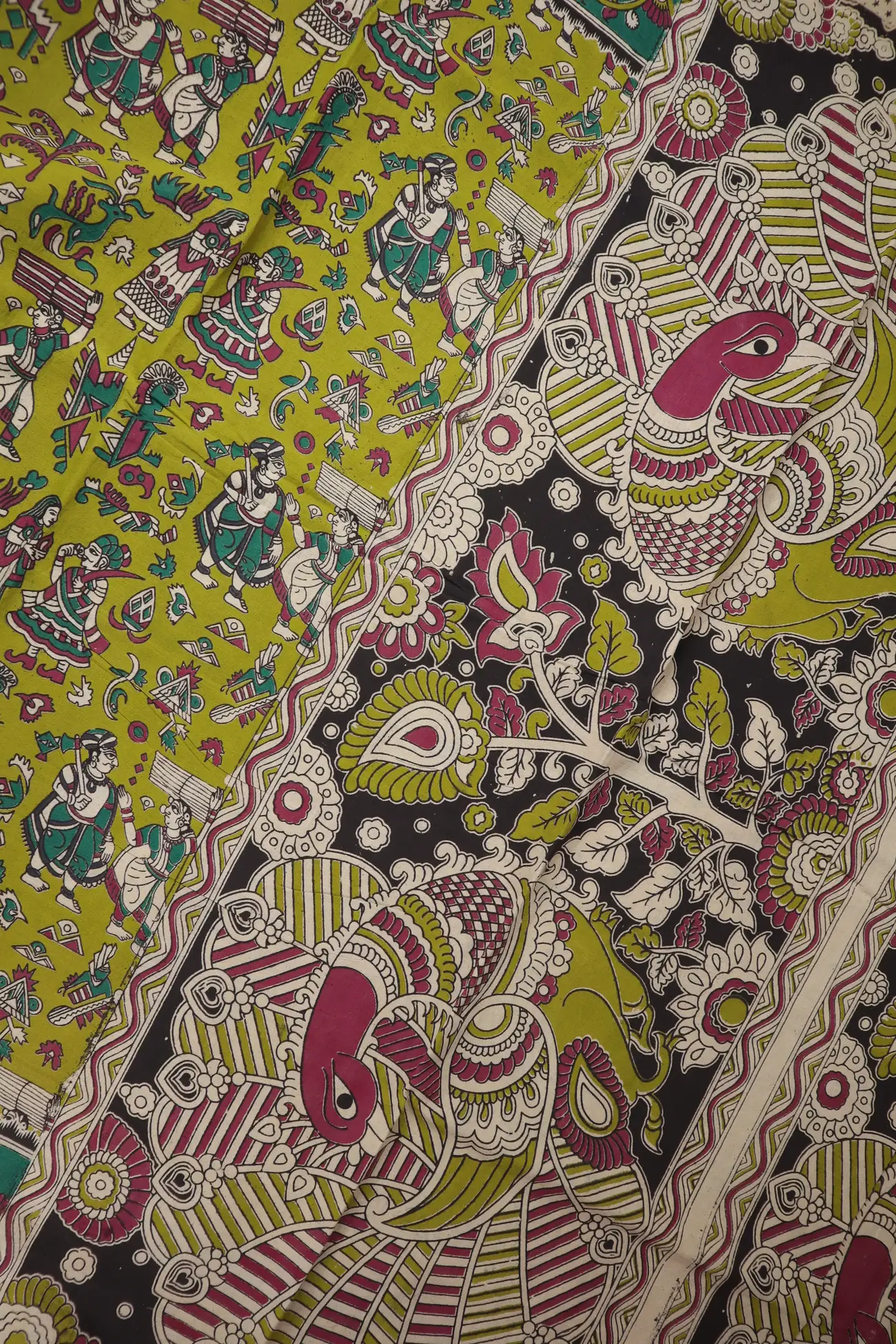 green-doll-kalamkari-saree-kk001358-c
