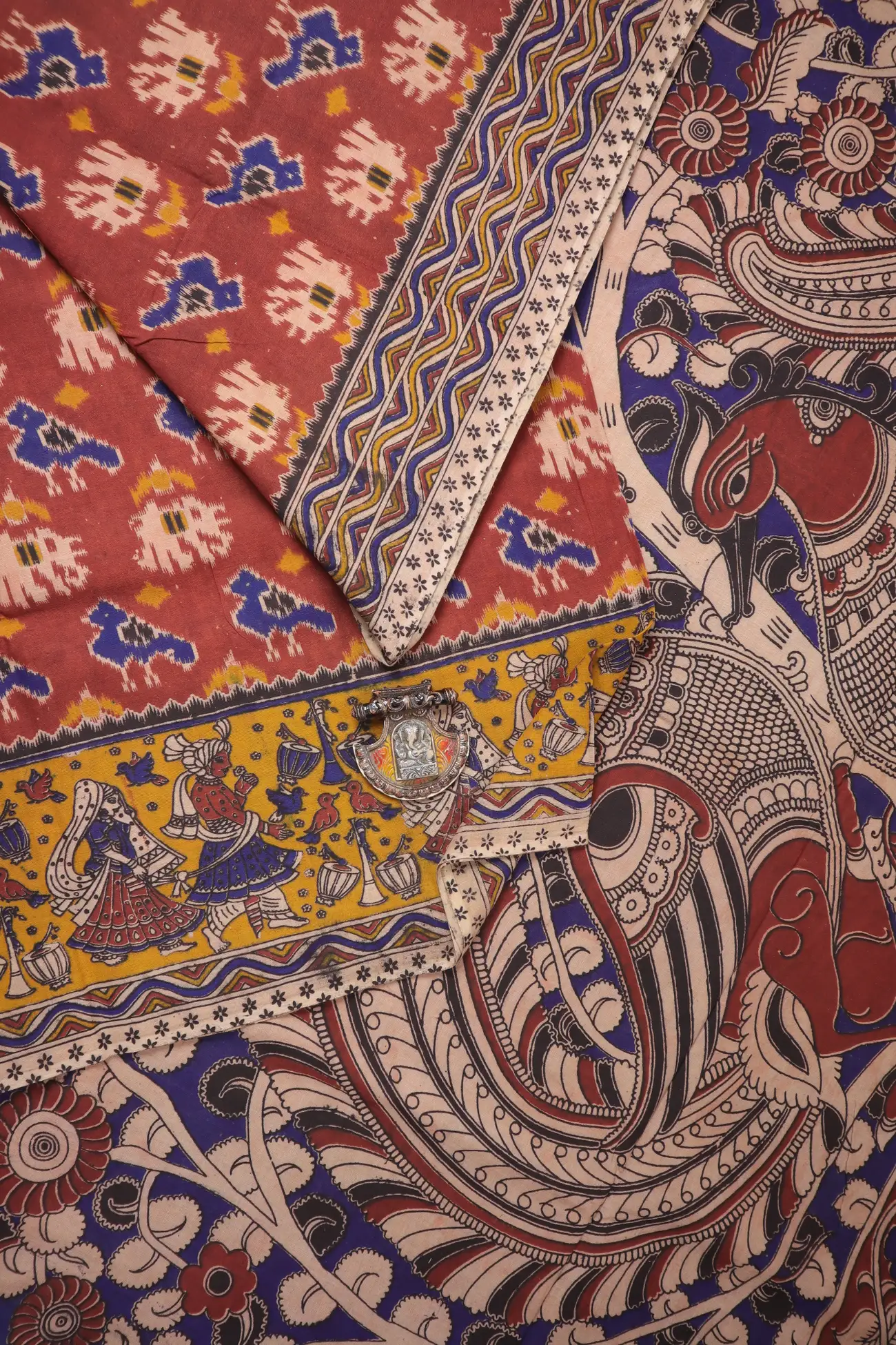 red-bird-kalamkari-saree-kk001342-a