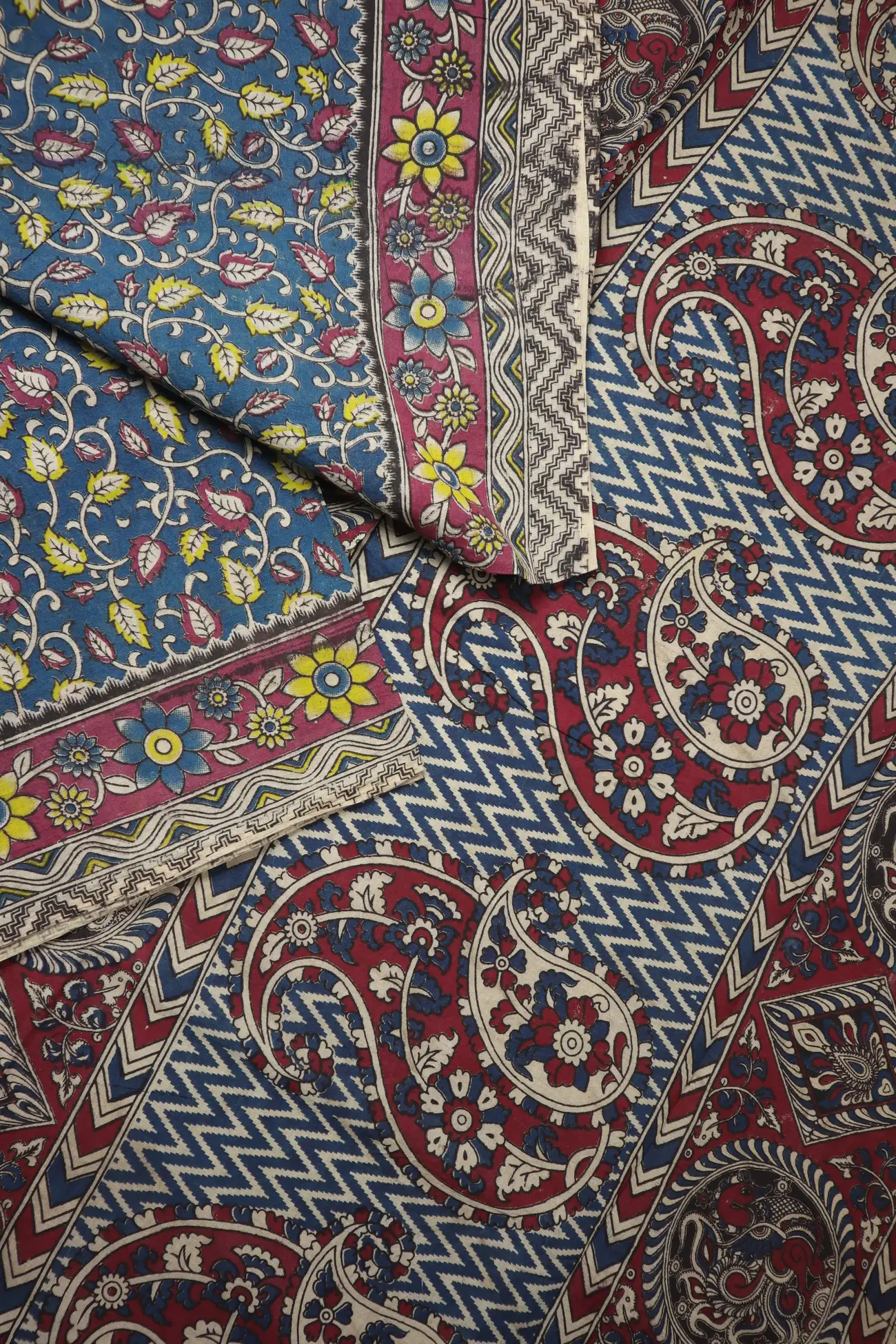 teal-flower-kalamkari-saree-kk001312-b