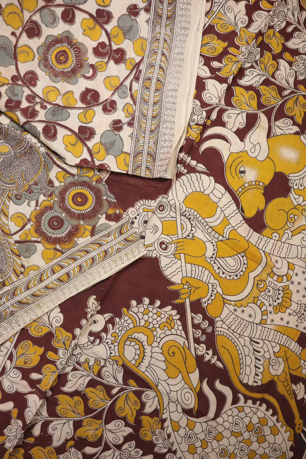 wheat-flower-kalamkari-saree-kk001347-b