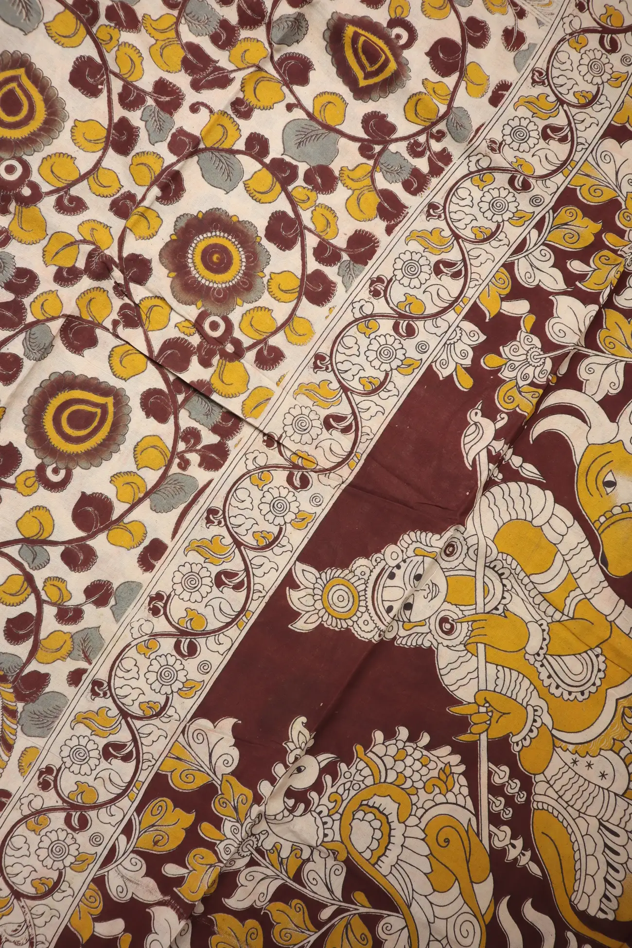 wheat-flower-kalamkari-saree-kk001347-c