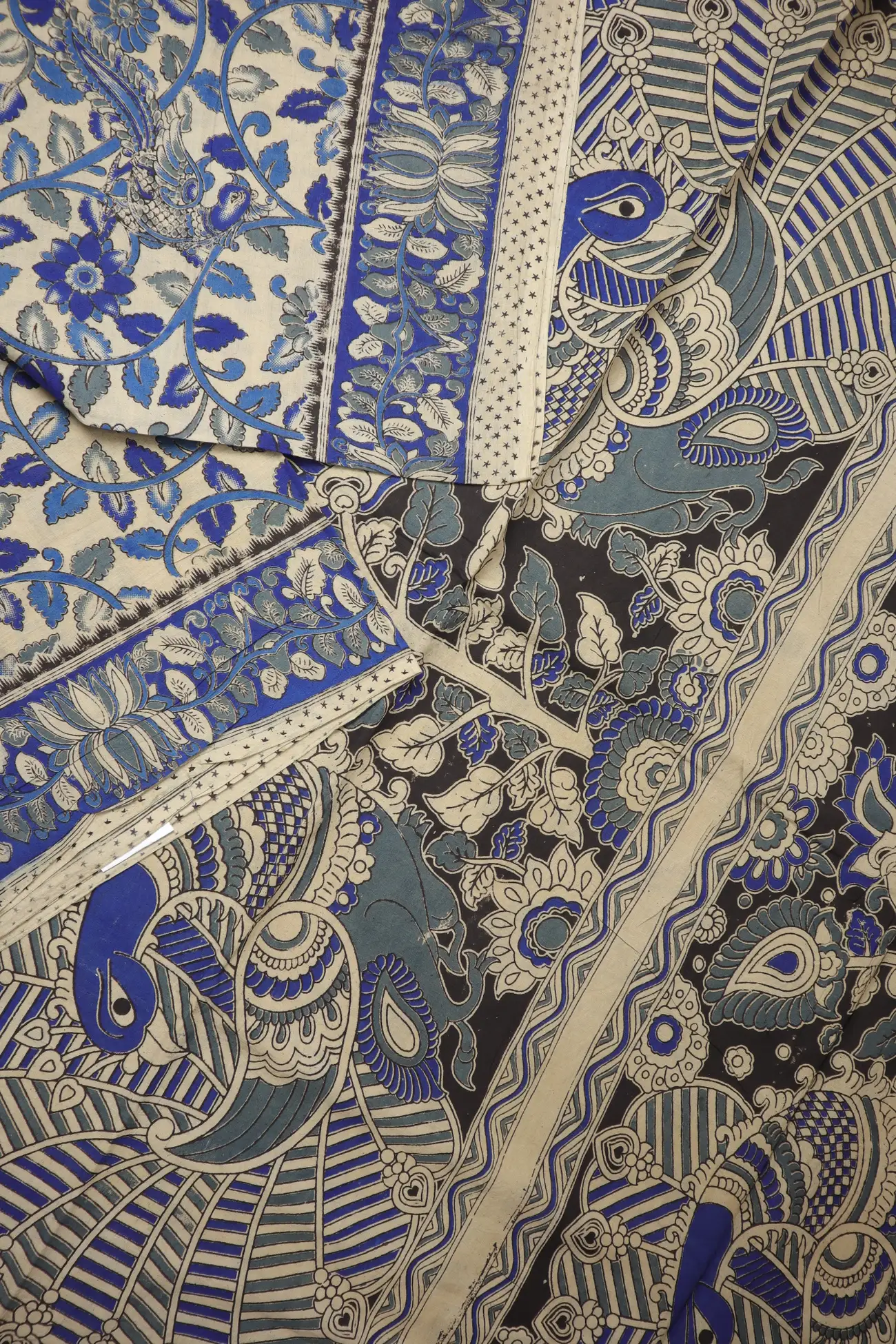 off-white-flower-kalamkari-saree-kk001349-b
