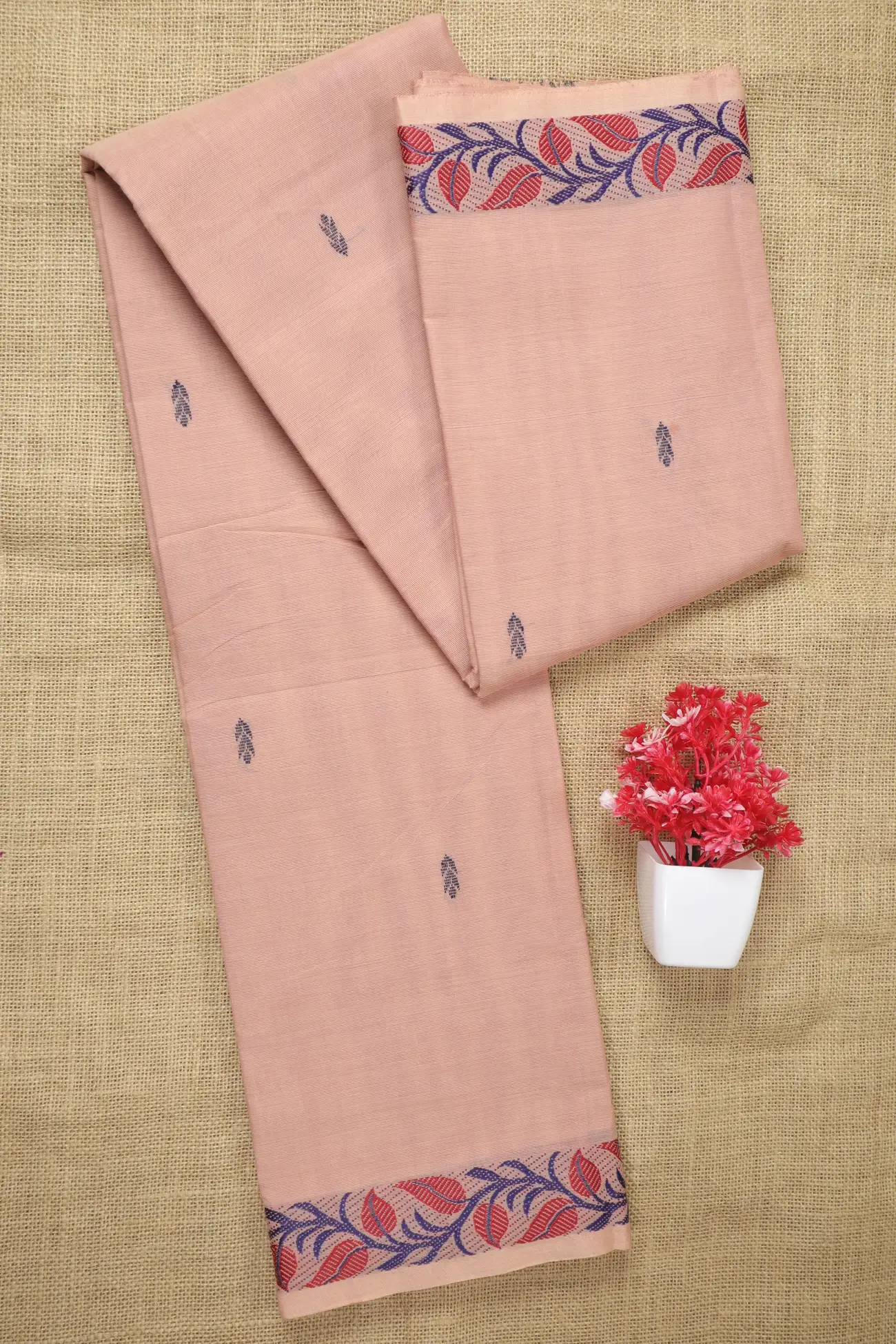 light-coral-flower-butta-saree-bs002036-a