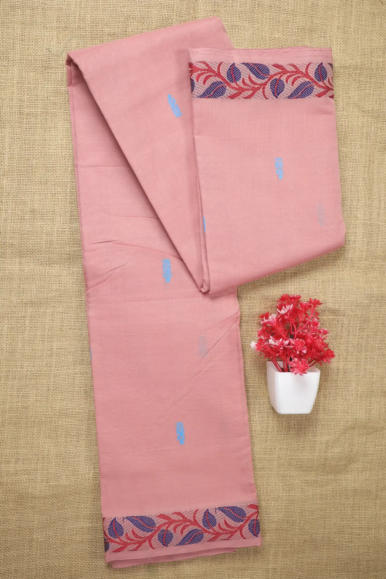light-coral-flower-butta-saree-bs002026-a