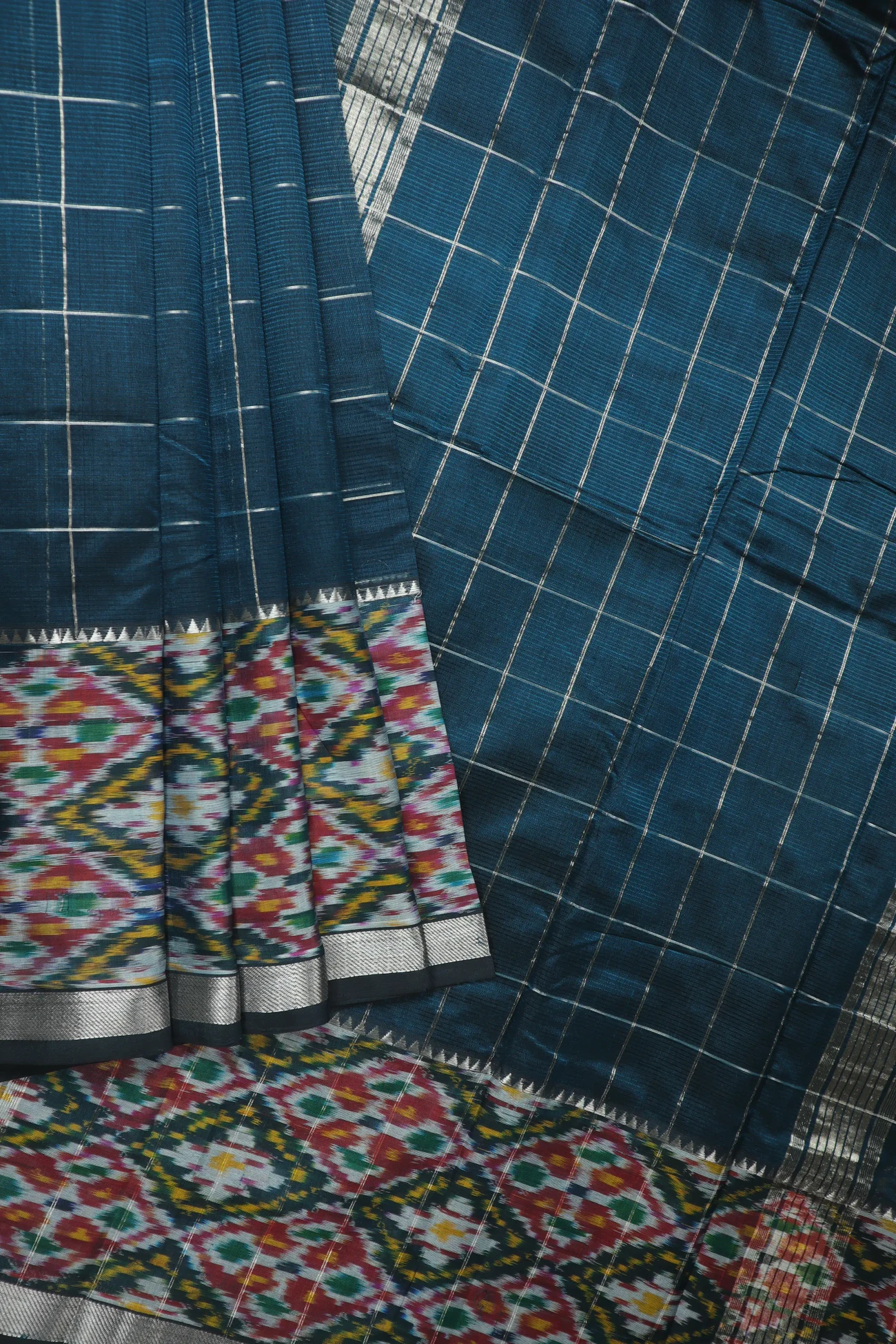 dark-slate-gray-pochampally-border-mangalagiri-silk-cotton-mls000628-a