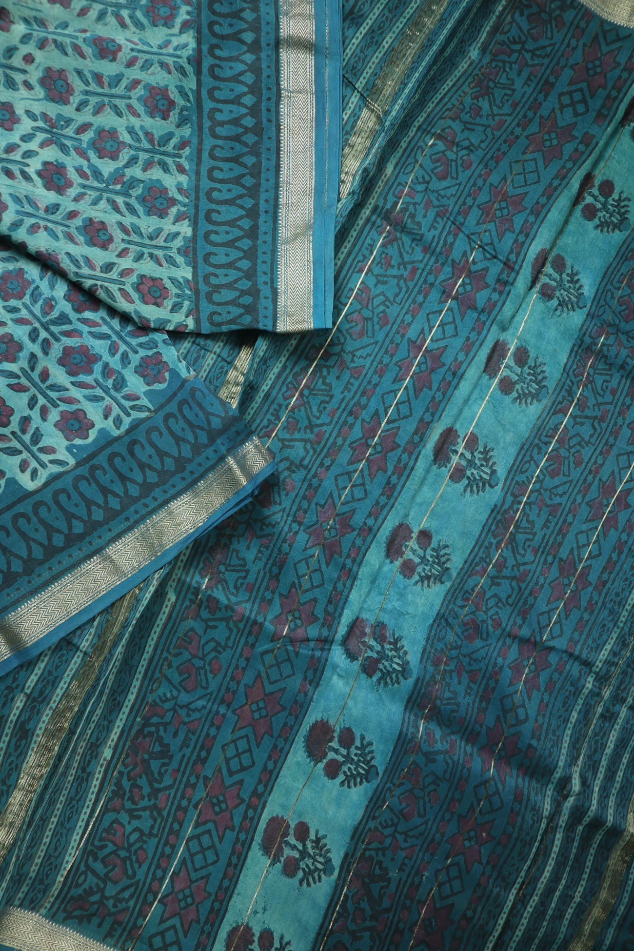 turquoise-flower-maheshwari-silk-cotton-mh000328-b