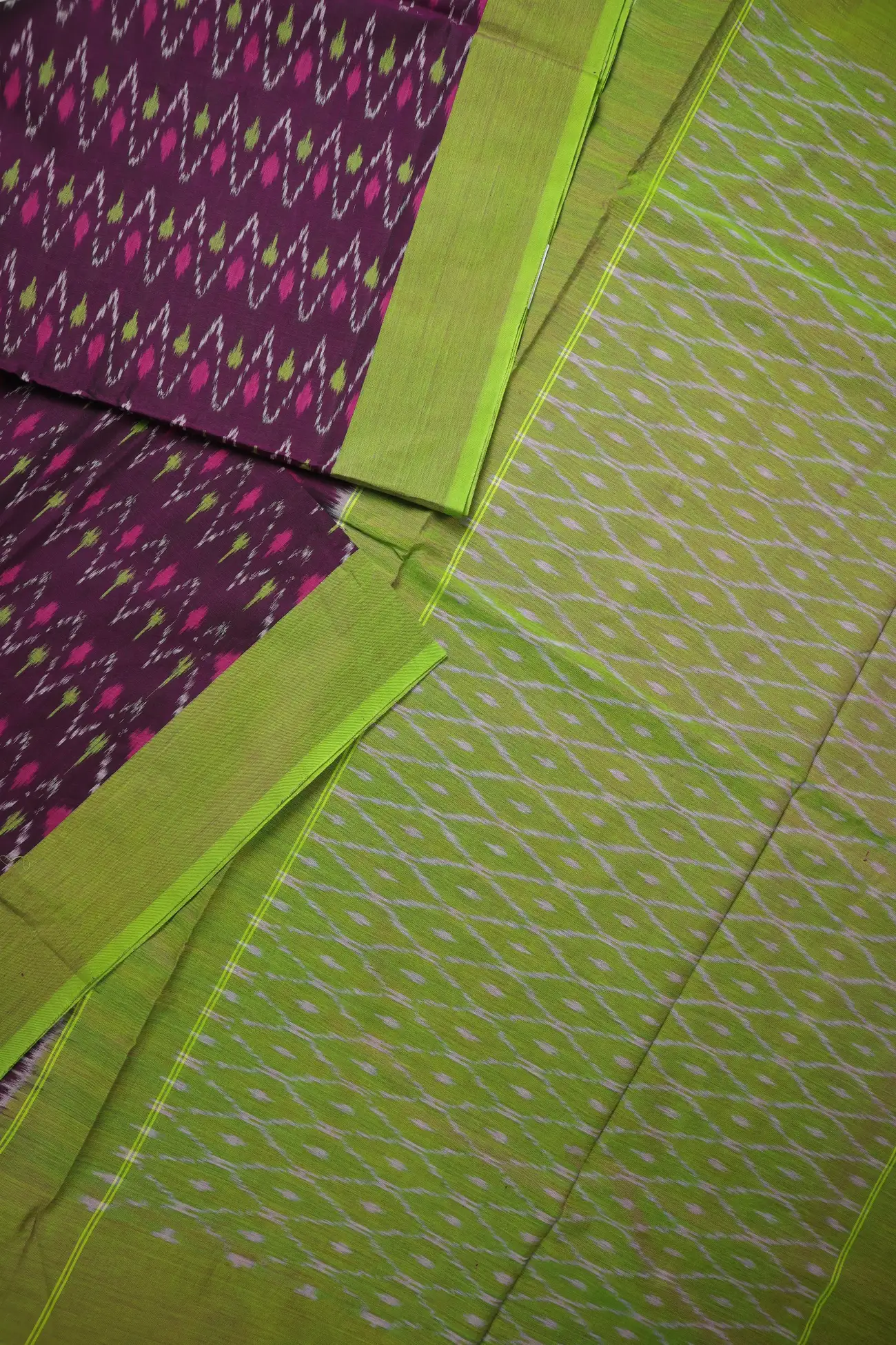 indigo-ikat-ikat-saree-is001477-b