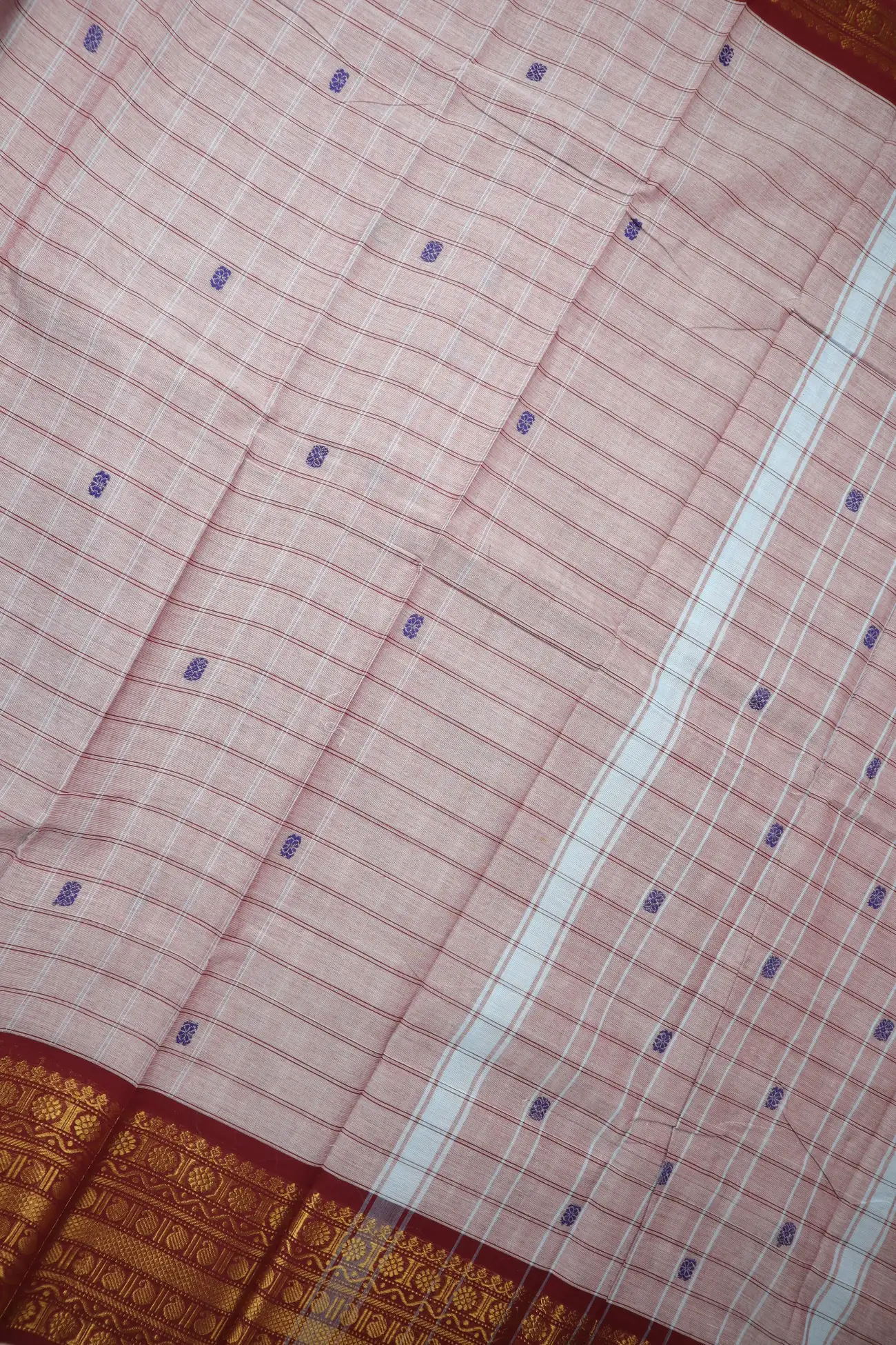 thistle-mango-checked-saree-ck002804-c