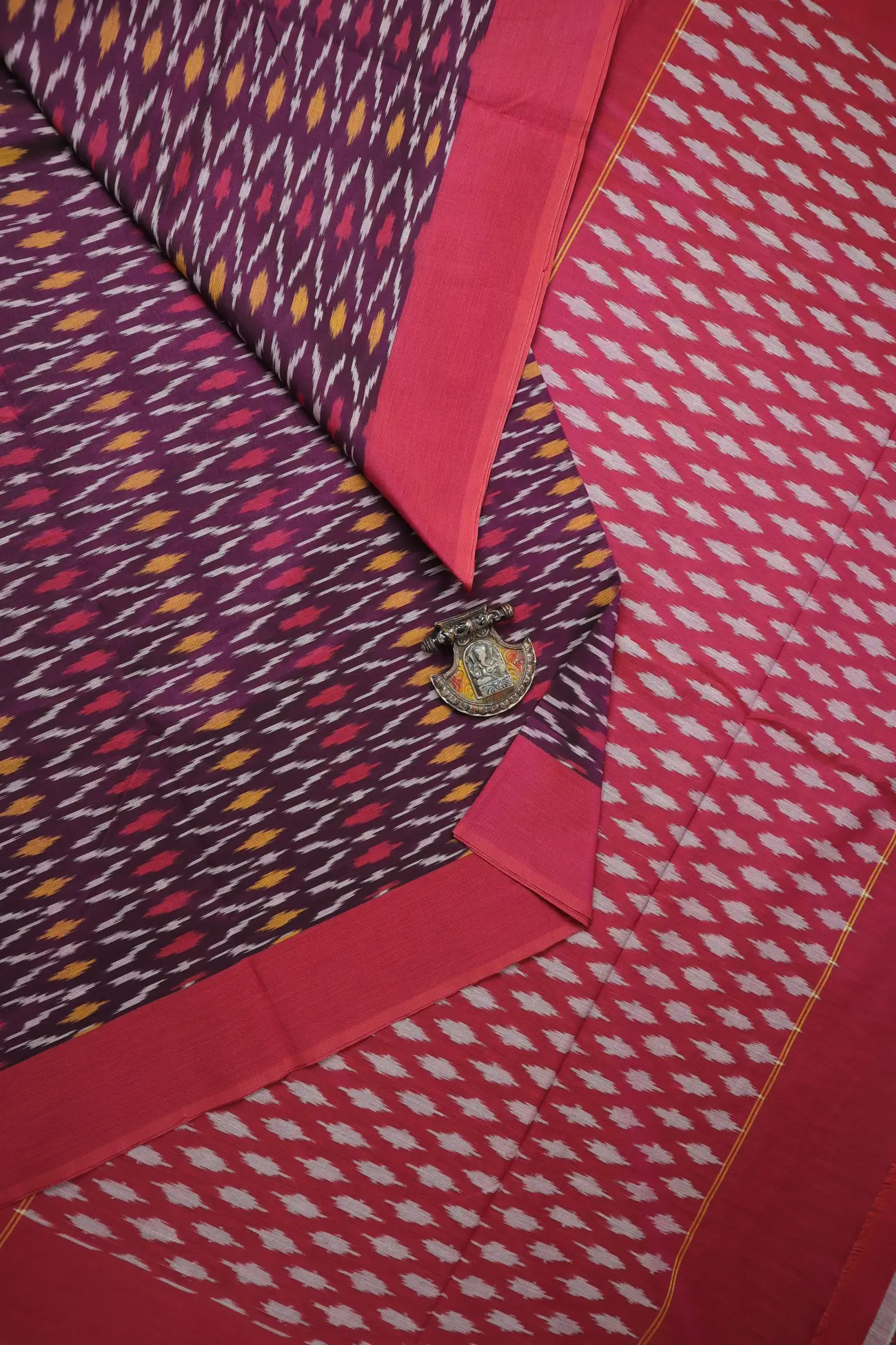 dark-magenta-ikat-ikat-saree-is001450-a