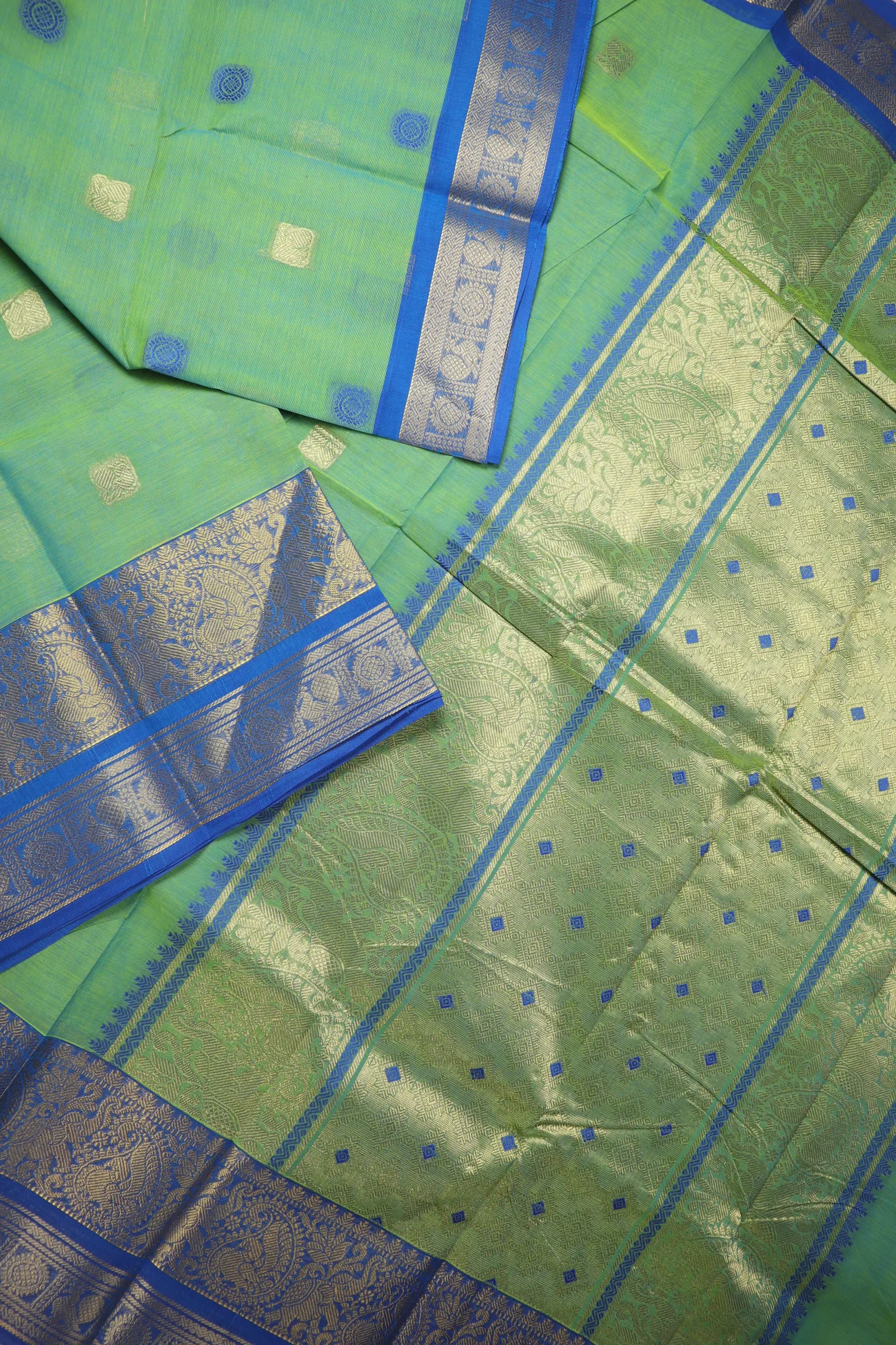lime-green-elephant-peacock-kanchi-cotton-saree-uu005599-b