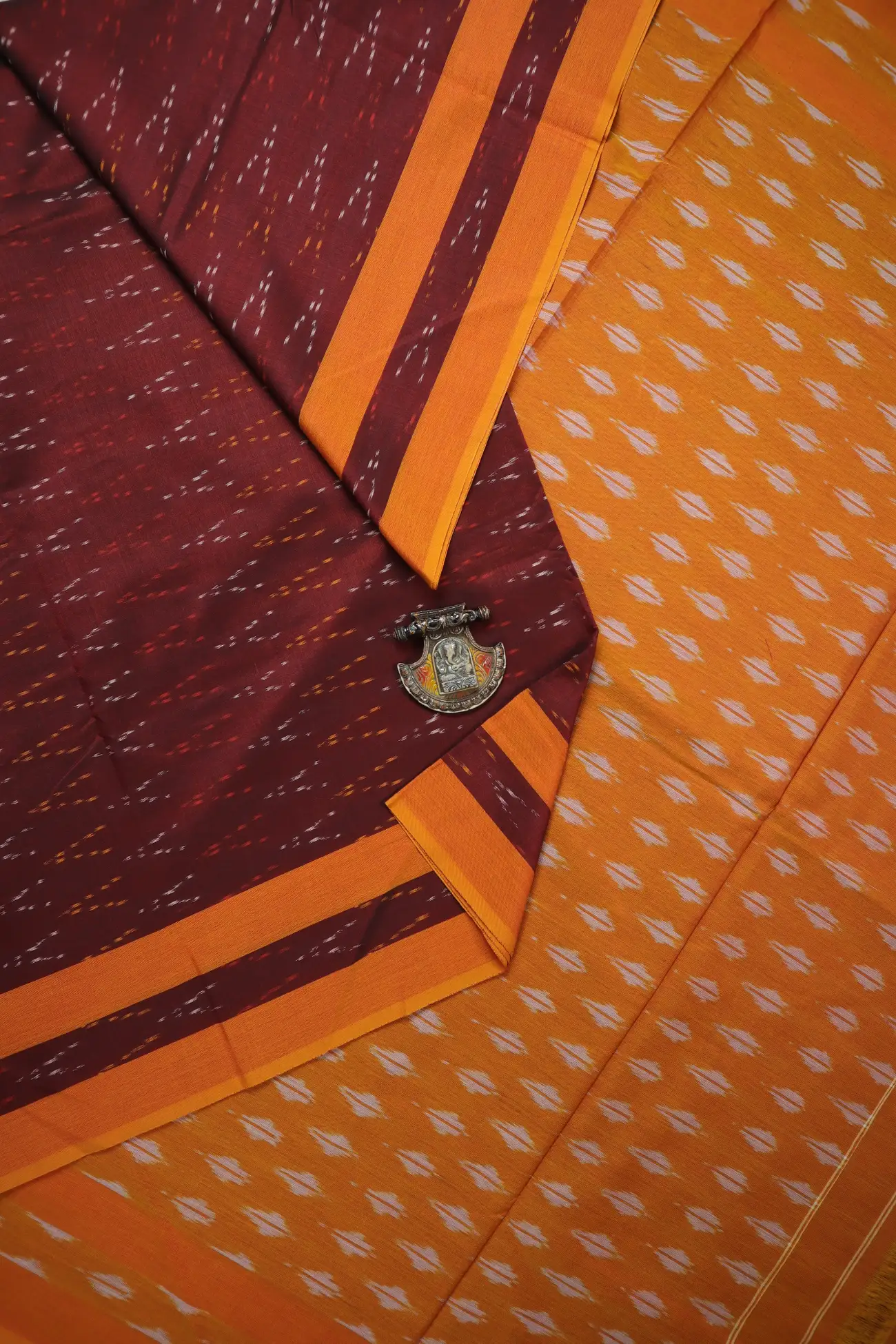 maroon-ikat-ikat-saree-is001461-a